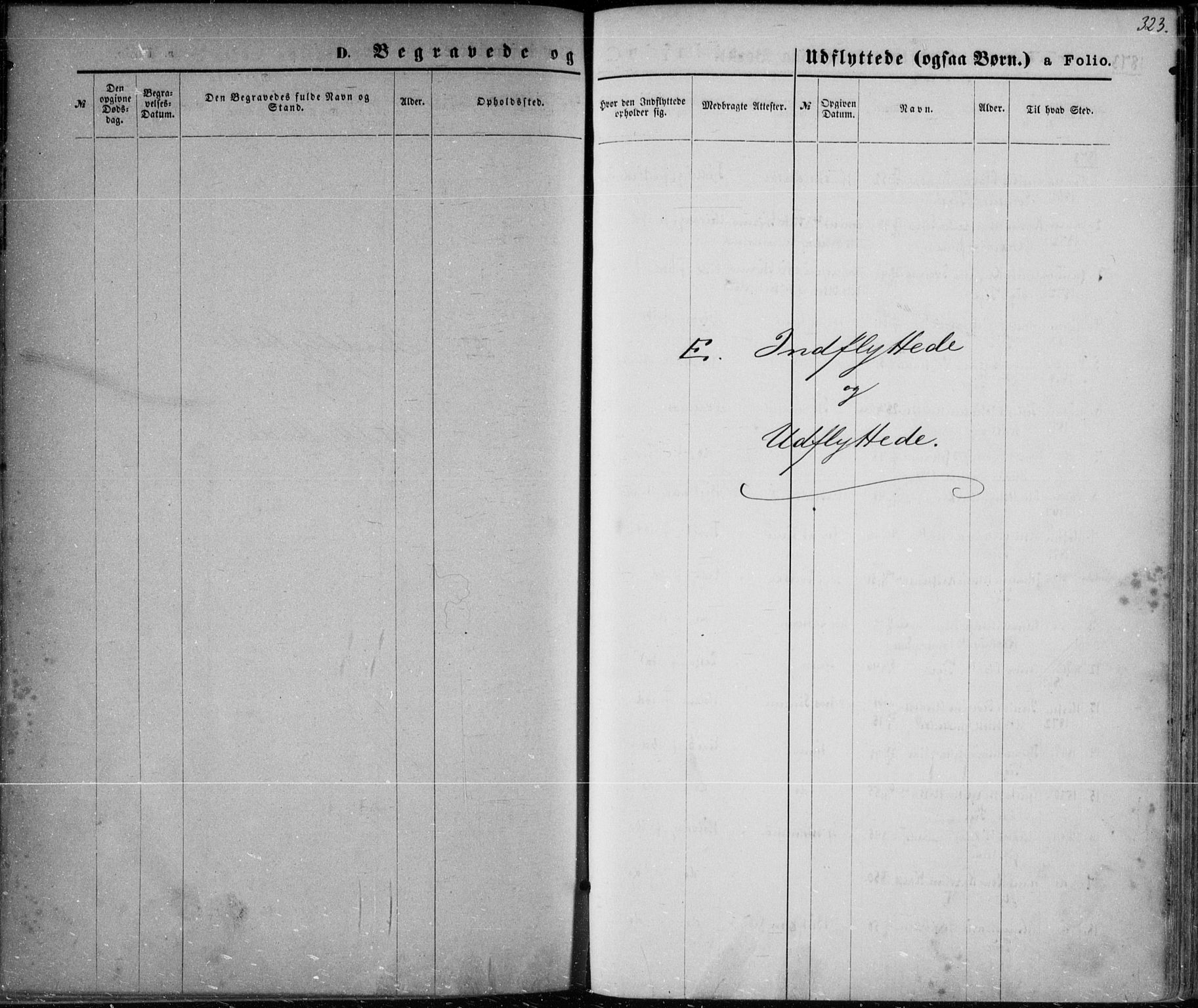 Vestre Moland sokneprestkontor, SAK/1111-0046/F/Fa/Fab/L0008: Parish register (official) no. A 8, 1873-1883, p. 323