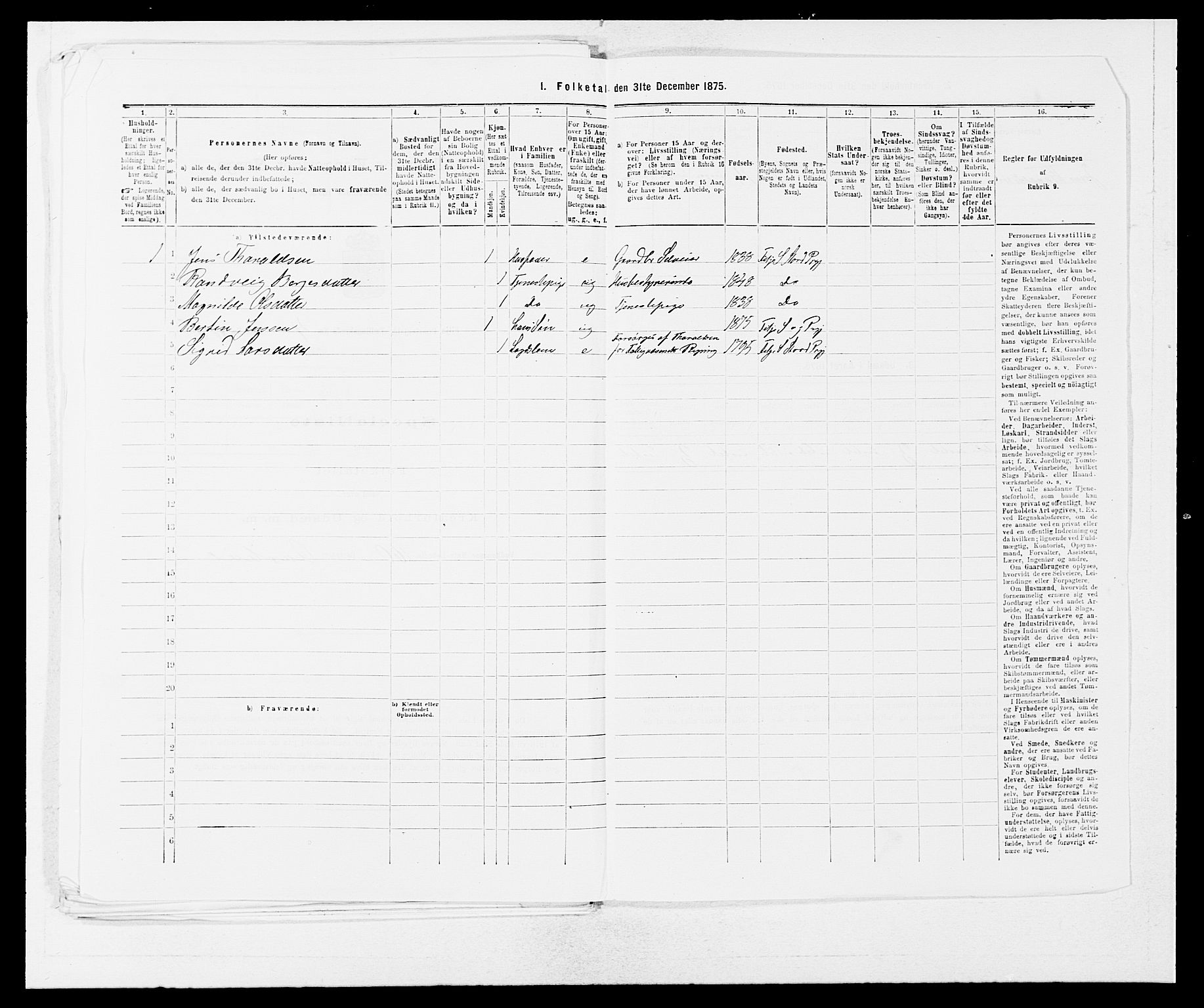 SAB, 1875 census for 1222P Fitjar, 1875, p. 576