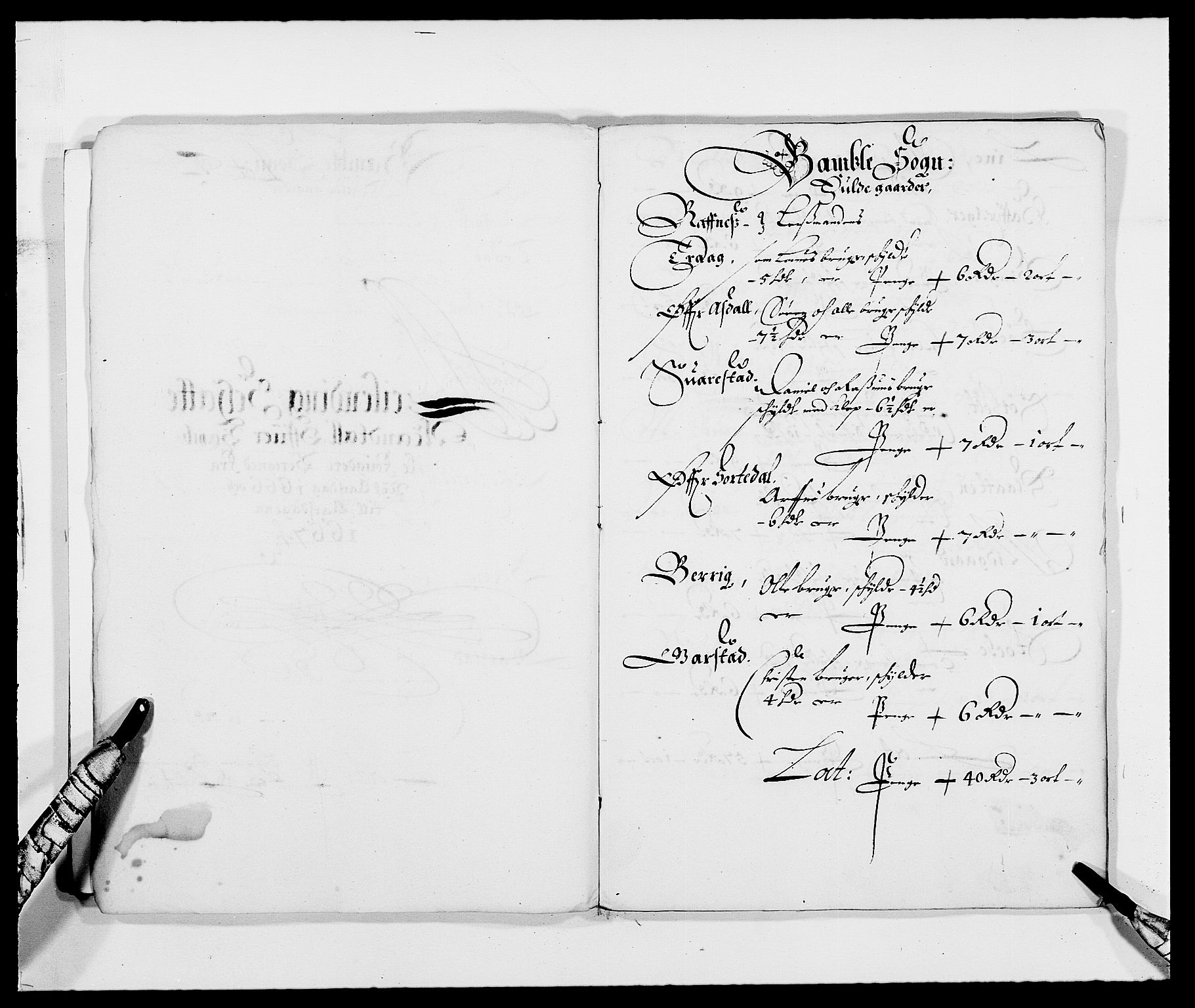 Rentekammeret inntil 1814, Reviderte regnskaper, Fogderegnskap, AV/RA-EA-4092/R34/L2039: Fogderegnskap Bamble, 1662-1669, p. 2