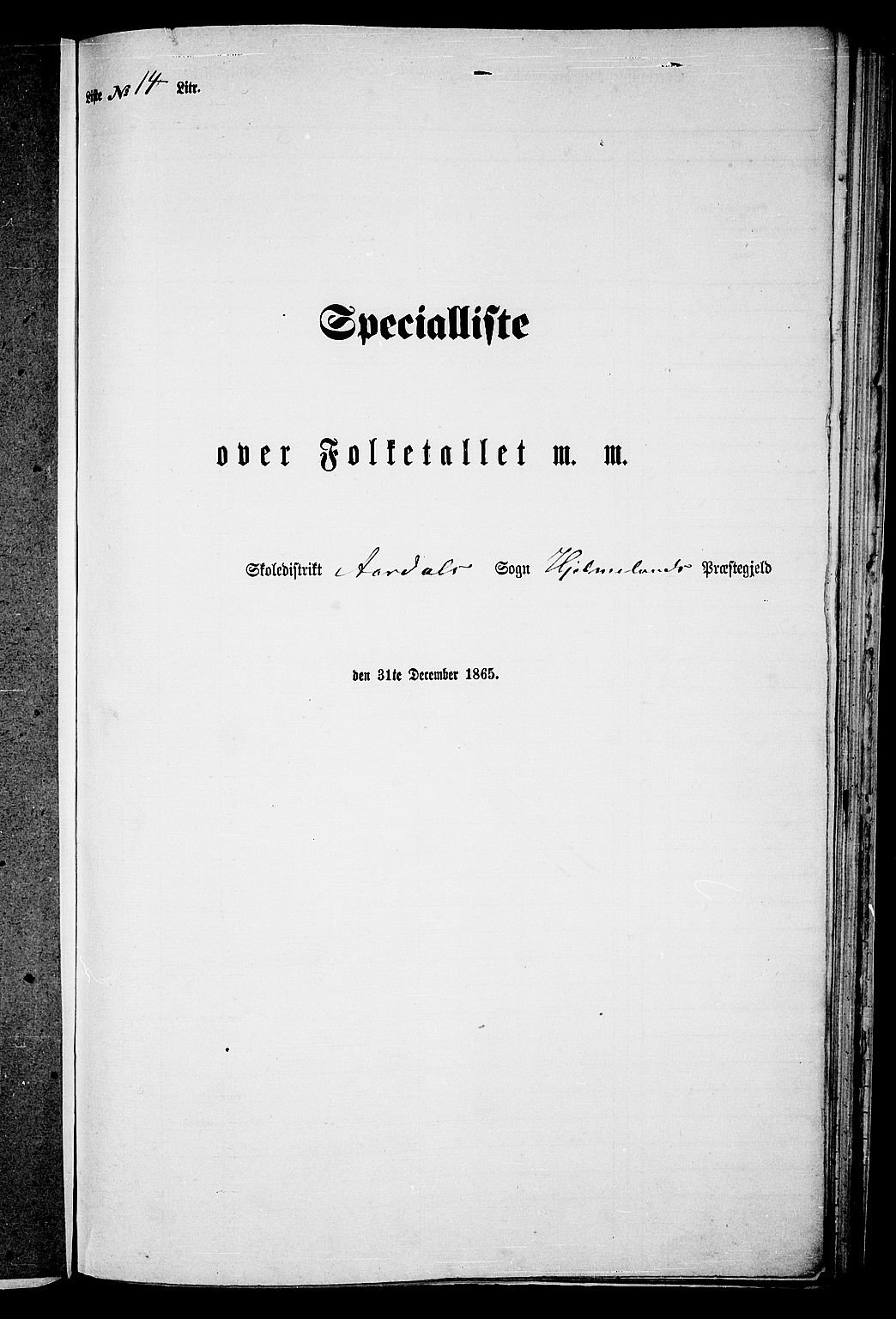 RA, 1865 census for Hjelmeland, 1865, p. 162