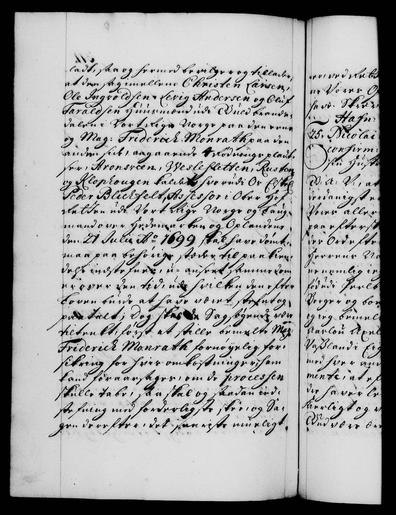 Danske Kanselli 1572-1799, AV/RA-EA-3023/F/Fc/Fca/Fcaa/L0019: Norske registre, 1704-1707, p. 311b