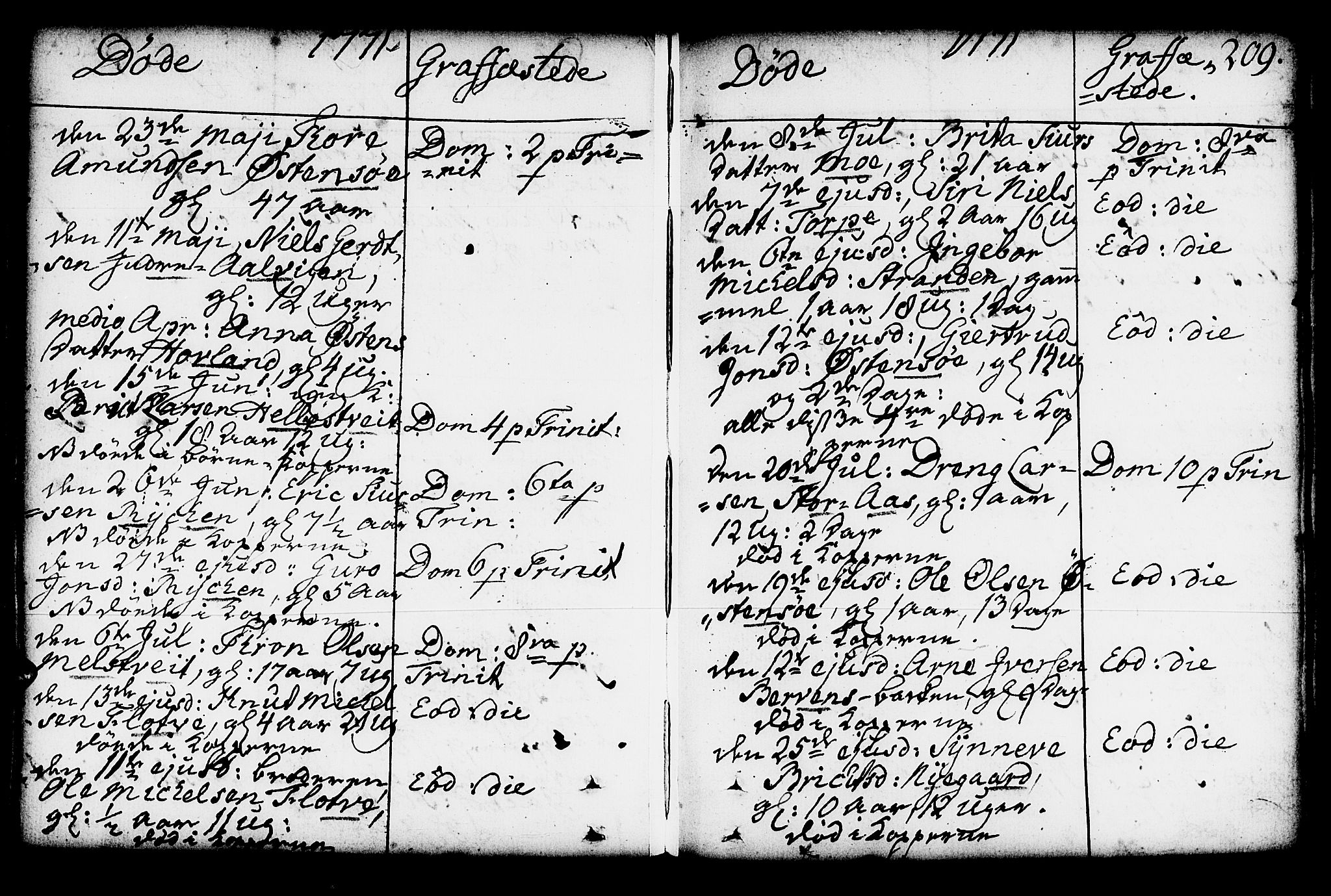 Kvam sokneprestembete, AV/SAB-A-76201/H/Haa: Parish register (official) no. A 4, 1743-1795, p. 209