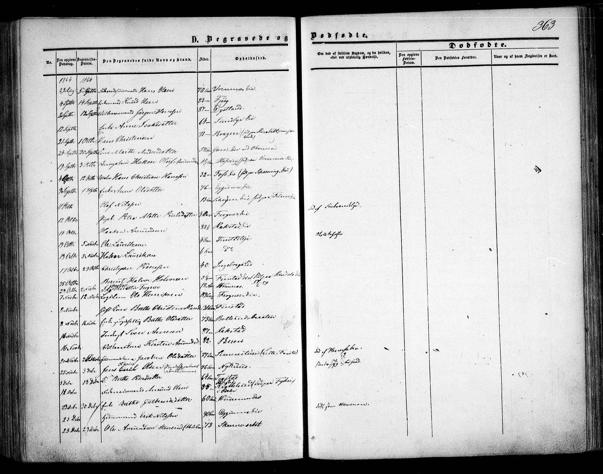 Nes prestekontor Kirkebøker, AV/SAO-A-10410/F/Fa/L0008: Parish register (official) no. I 8, 1859-1874, p. 363