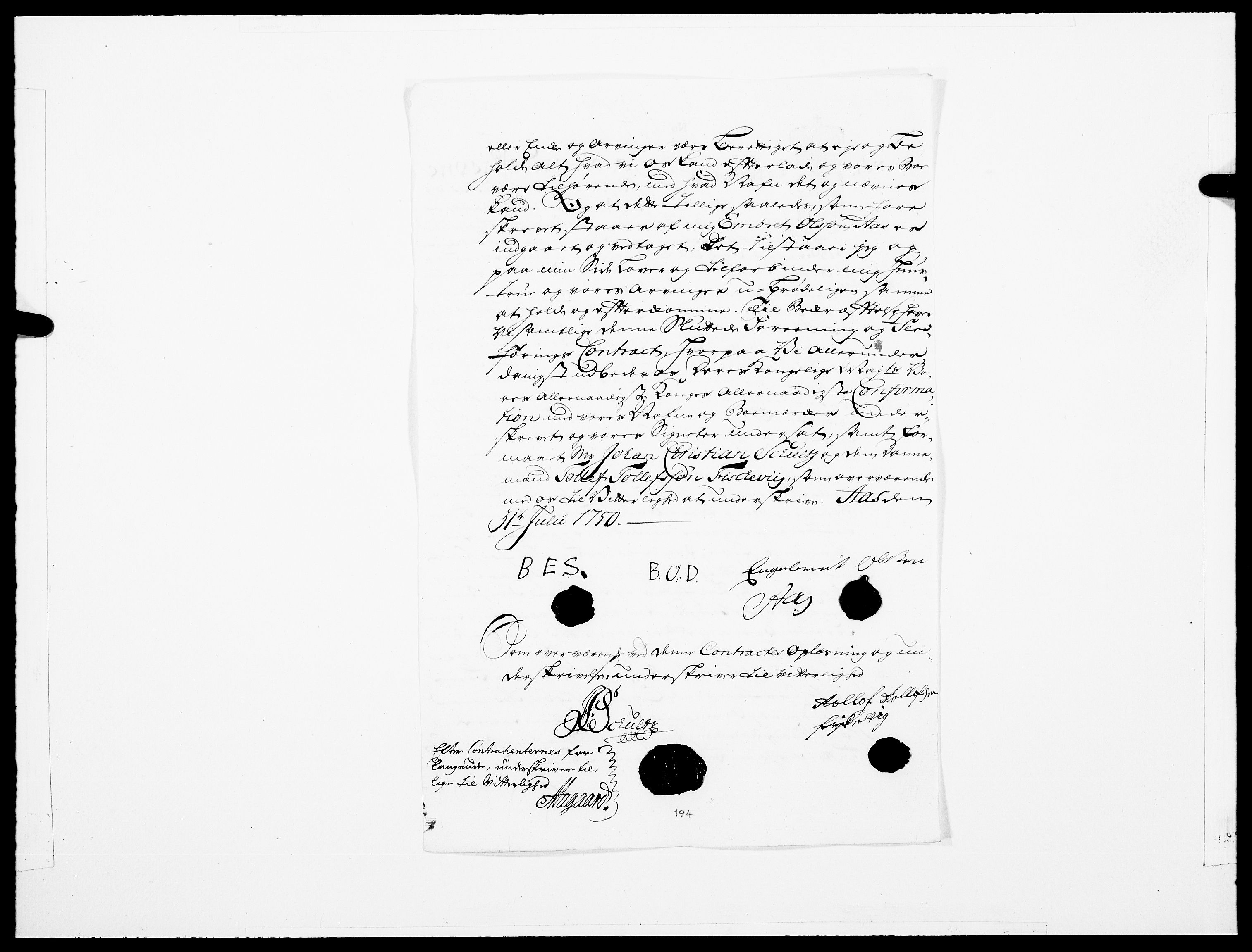 Danske Kanselli 1572-1799, AV/RA-EA-3023/F/Fc/Fcc/Fcca/L0156: Norske innlegg 1572-1799, 1750, p. 211