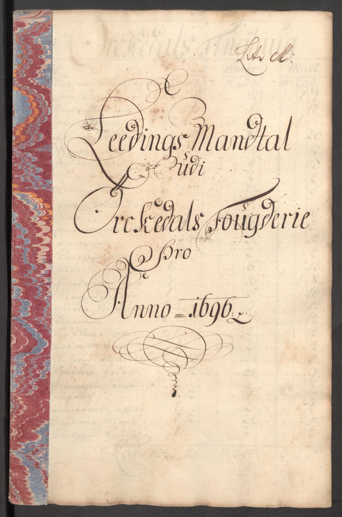 Rentekammeret inntil 1814, Reviderte regnskaper, Fogderegnskap, RA/EA-4092/R60/L3946: Fogderegnskap Orkdal og Gauldal, 1696, p. 181