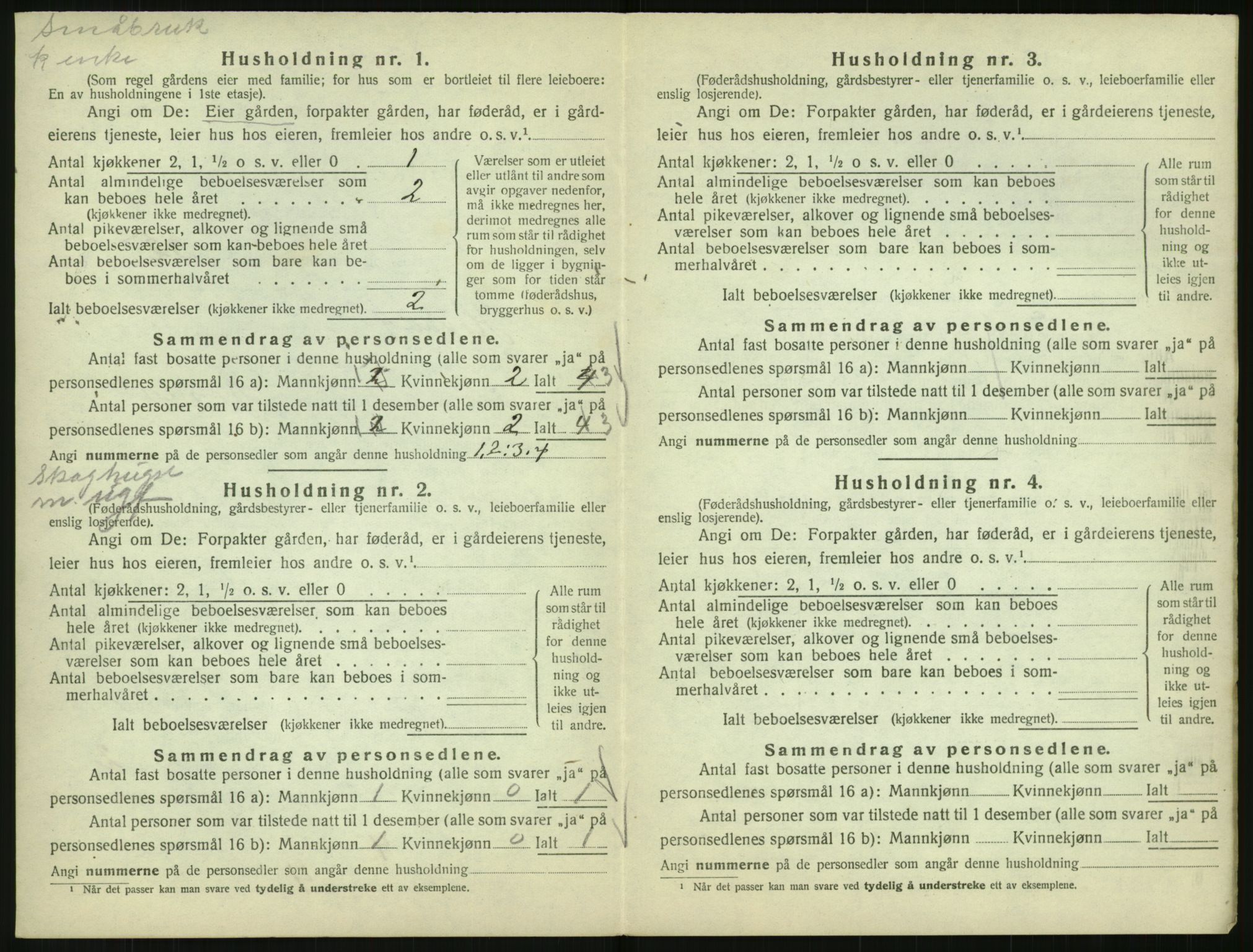 SAK, 1920 census for Høvåg, 1920, p. 161
