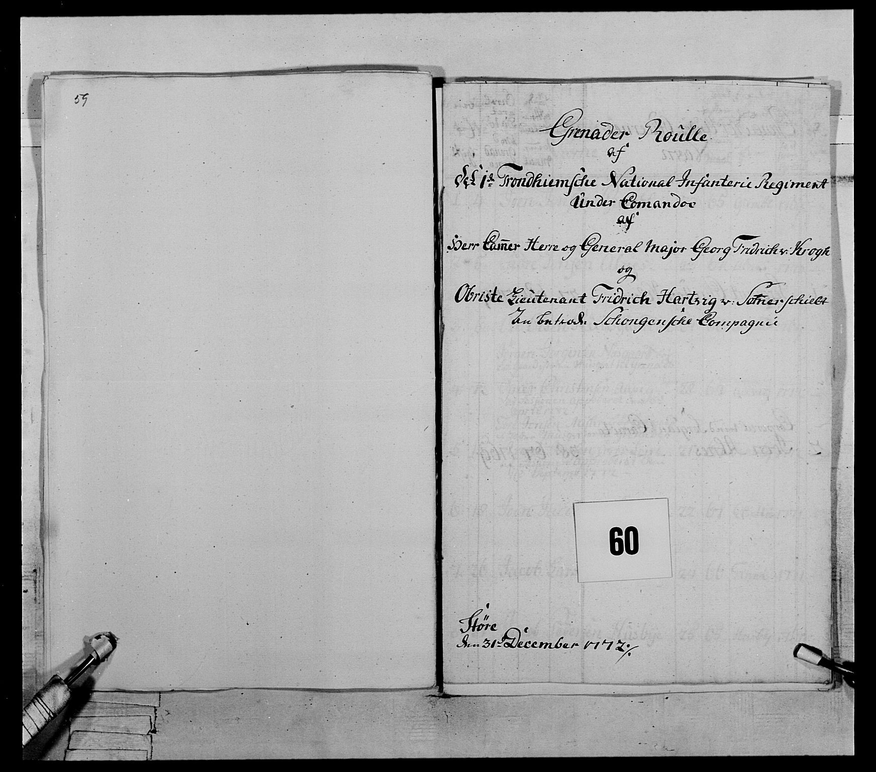 Generalitets- og kommissariatskollegiet, Det kongelige norske kommissariatskollegium, AV/RA-EA-5420/E/Eh/L0071: 1. Trondheimske nasjonale infanteriregiment, 1769-1772, p. 415