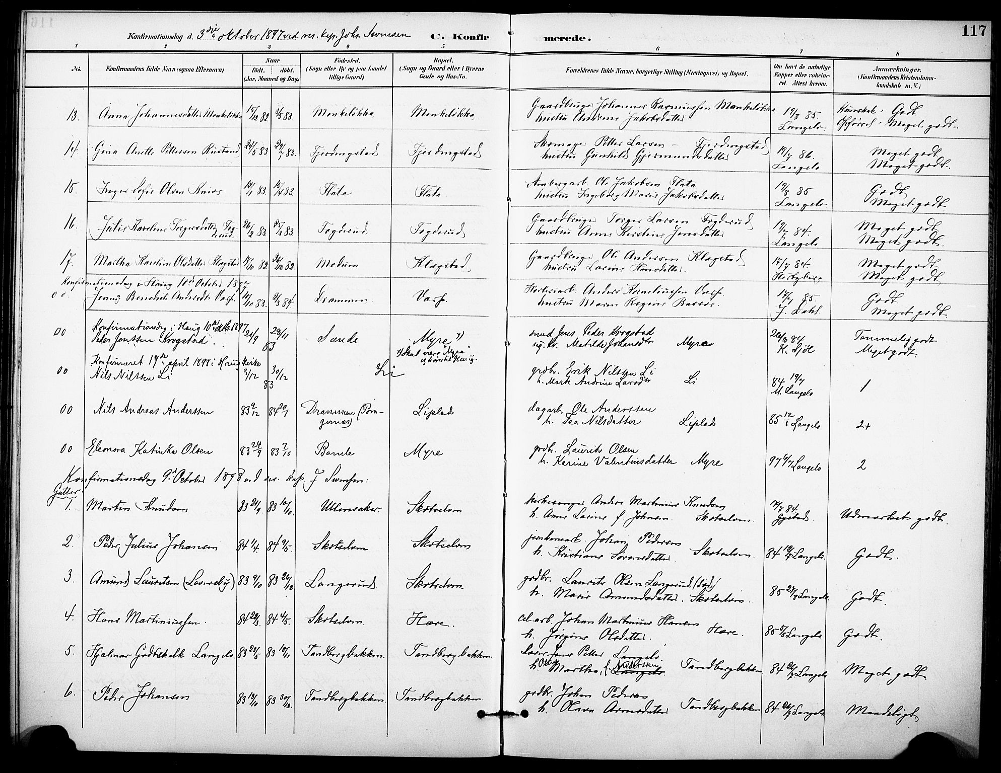 Eiker kirkebøker, AV/SAKO-A-4/F/Fc/L0003: Parish register (official) no. III 3, 1897-1981, p. 117