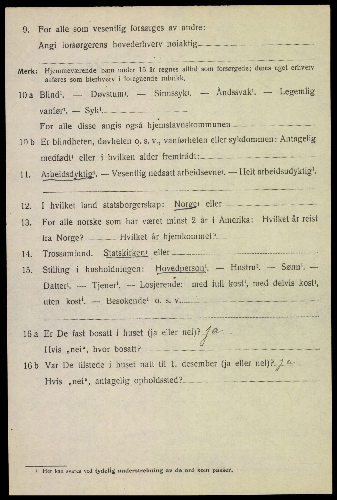 SAH, 1920 census for Romedal, 1920, p. 12596