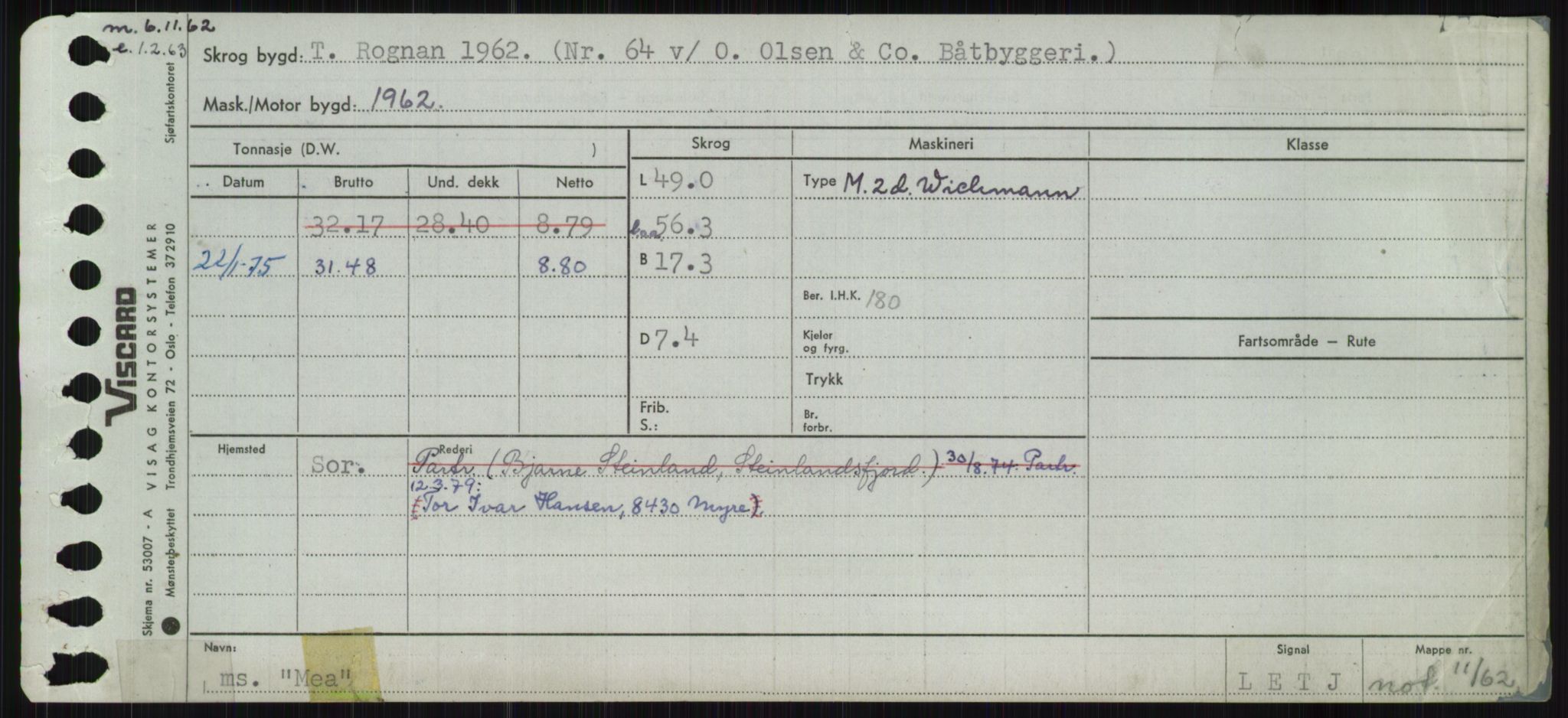 Sjøfartsdirektoratet med forløpere, Skipsmålingen, RA/S-1627/H/Ha/L0004/0001: Fartøy, Mas-R / Fartøy, Mas-Odd, p. 29