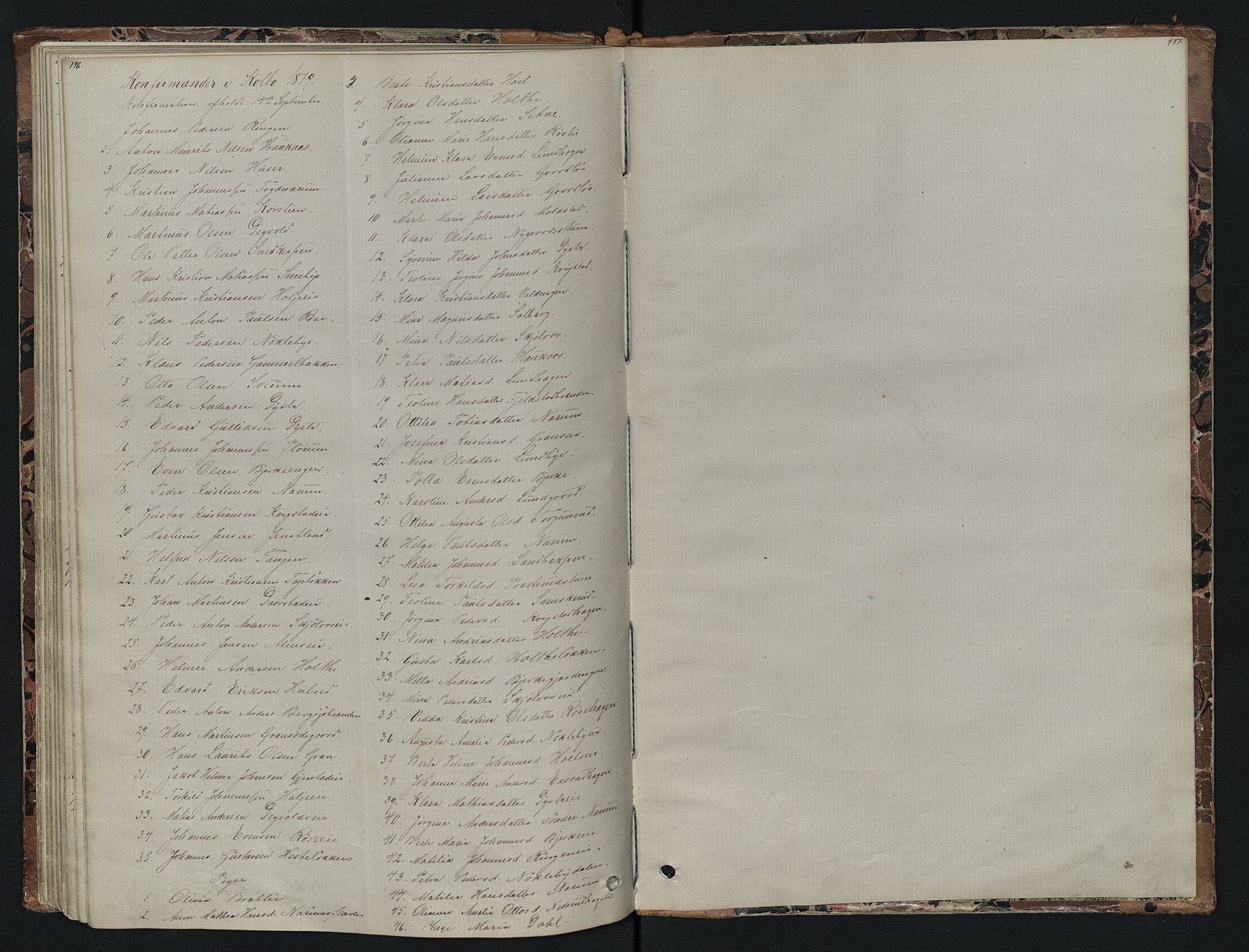 Vestre Toten prestekontor, SAH/PREST-108/H/Ha/Hab/L0007: Parish register (copy) no. 7, 1872-1900, p. 176-177