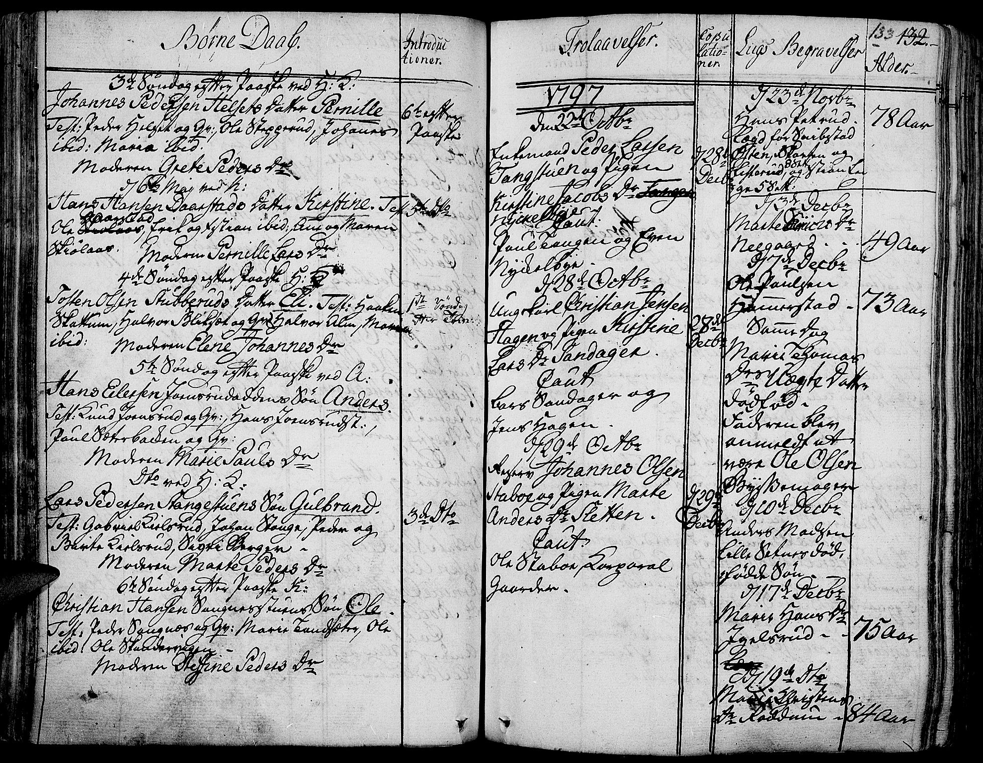 Toten prestekontor, SAH/PREST-102/H/Ha/Haa/L0007: Parish register (official) no. 7, 1794-1809, p. 133