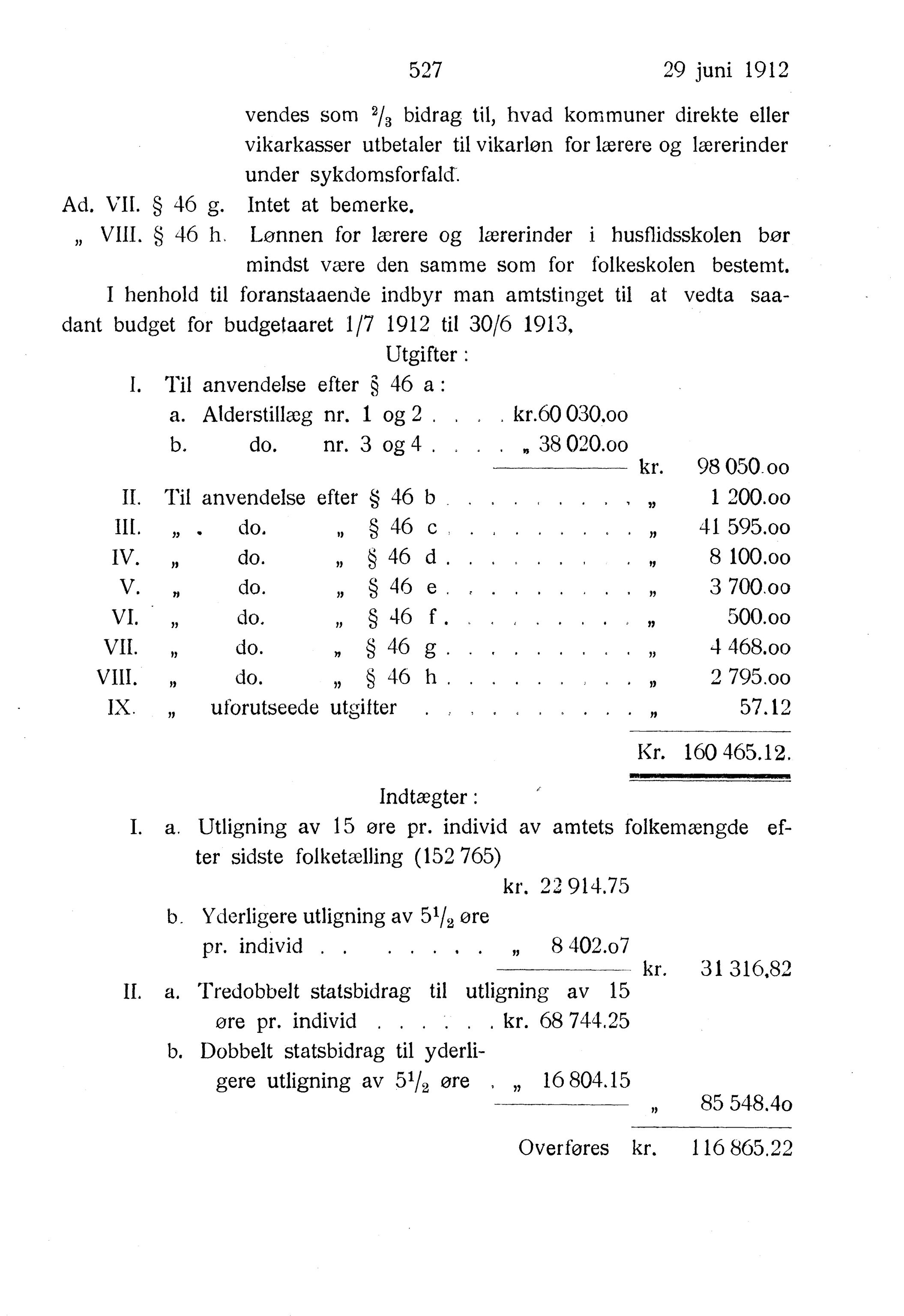 Nordland Fylkeskommune. Fylkestinget, AIN/NFK-17/176/A/Ac/L0035: Fylkestingsforhandlinger 1912, 1912