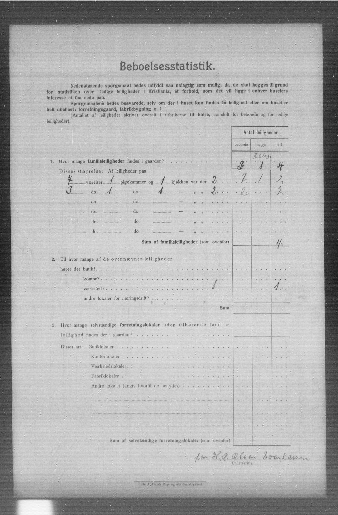 OBA, Municipal Census 1904 for Kristiania, 1904, p. 19086