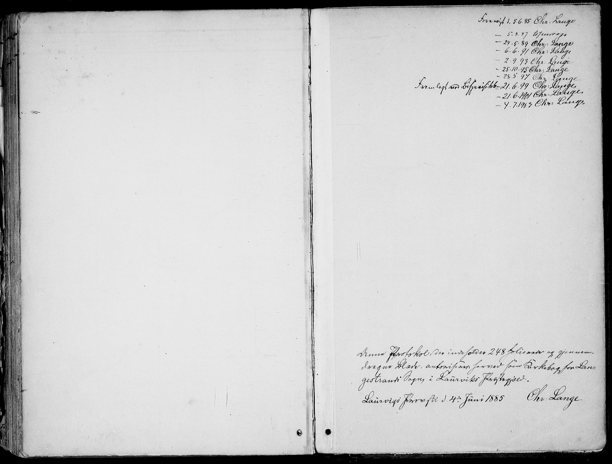 Larvik kirkebøker, SAKO/A-352/F/Fb/L0004: Parish register (official) no. II 4, 1884-1902
