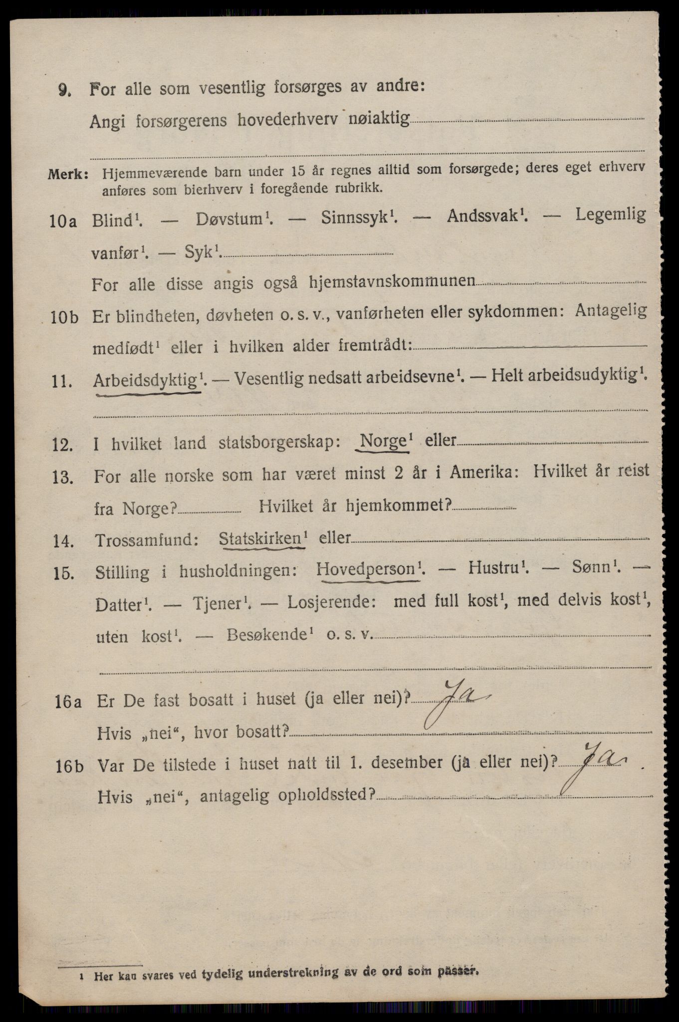 SAST, 1920 census for Stangaland, 1920, p. 584