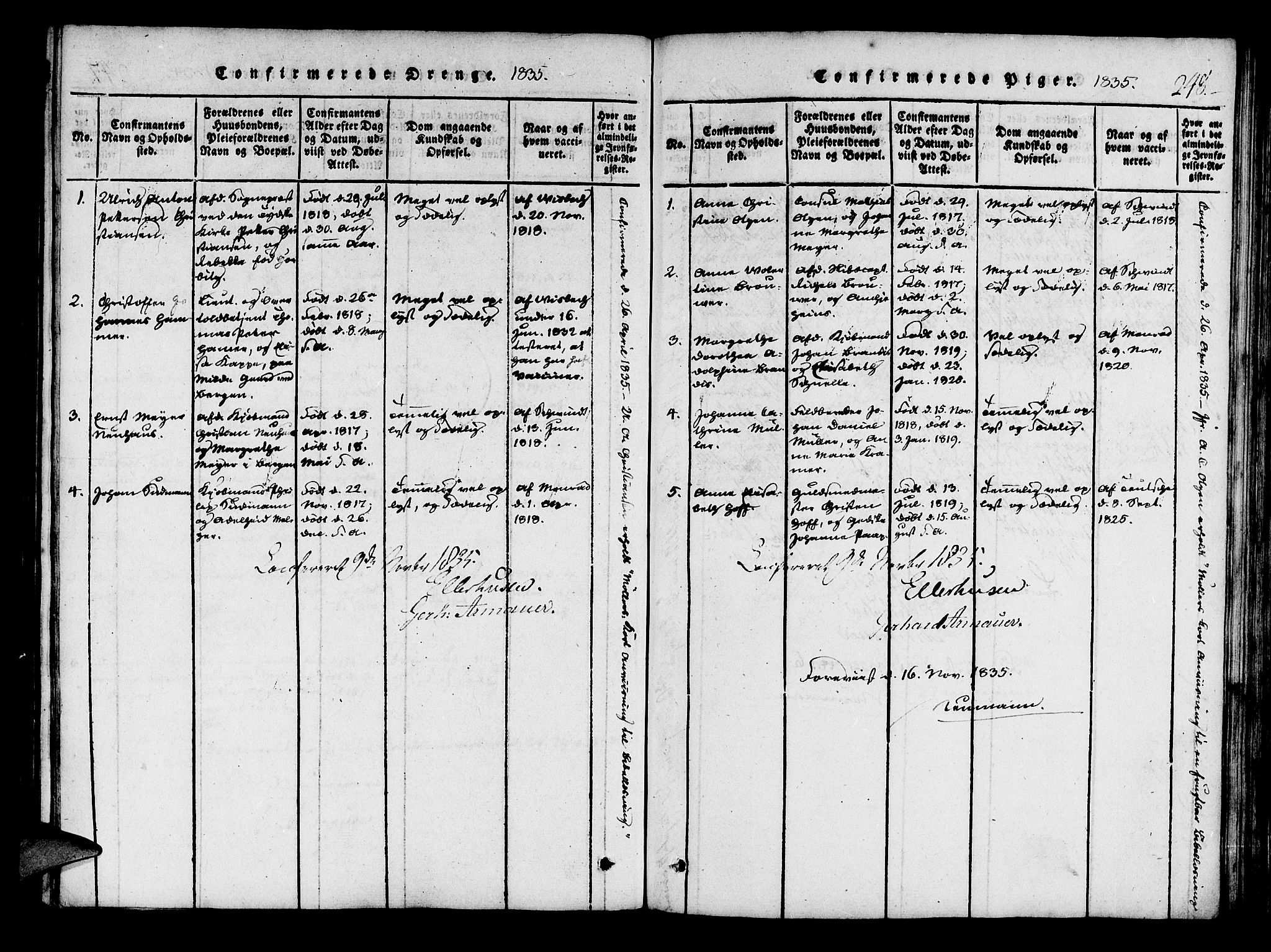 Mariakirken Sokneprestembete, SAB/A-76901/H/Haa/L0005: Parish register (official) no. A 5, 1815-1845, p. 248