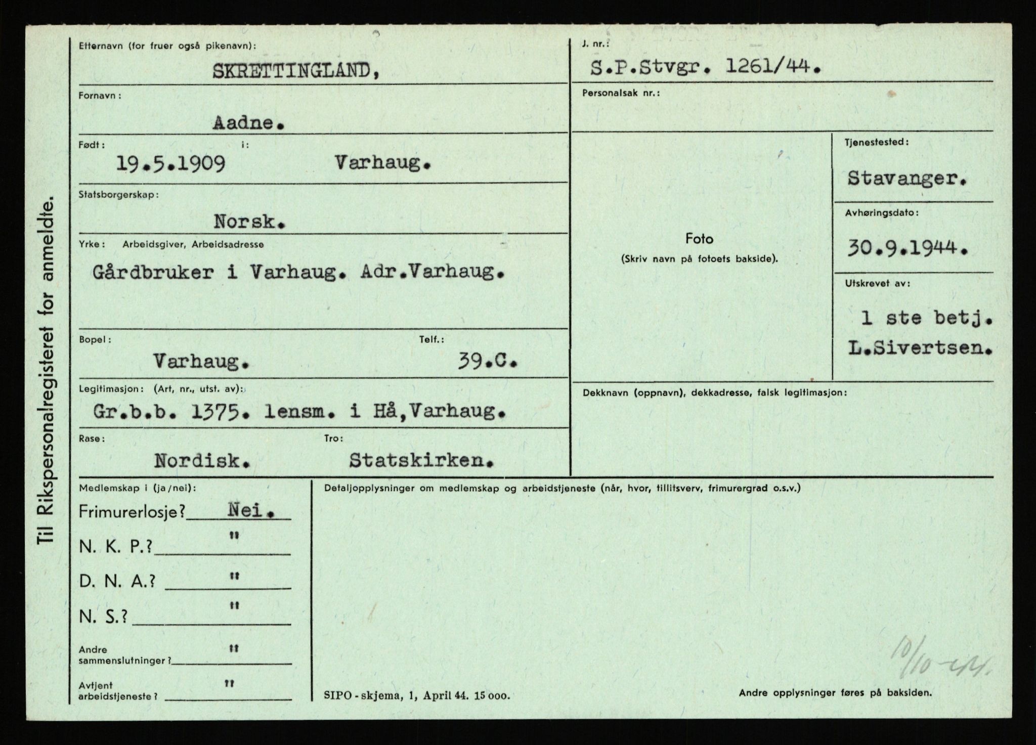 Statspolitiet - Hovedkontoret / Osloavdelingen, AV/RA-S-1329/C/Ca/L0014: Seterlien - Svartås, 1943-1945, p. 1499