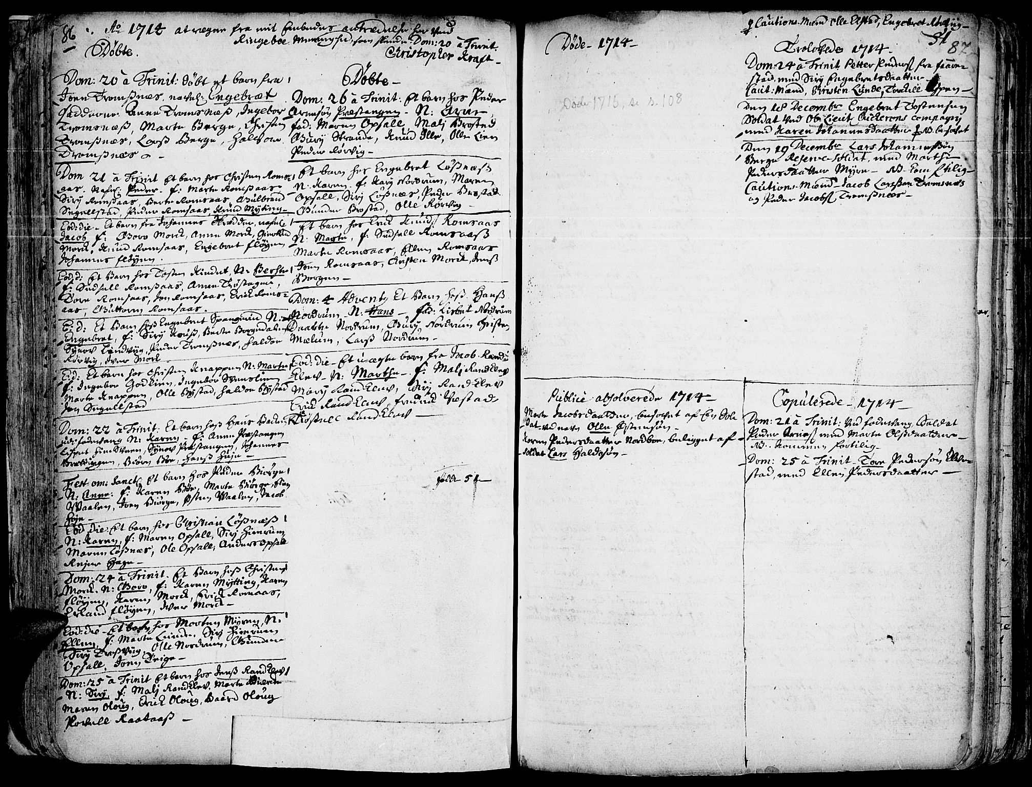 Ringebu prestekontor, SAH/PREST-082/H/Ha/Haa/L0001: Parish register (official) no. 1, 1696-1733, p. 86-87