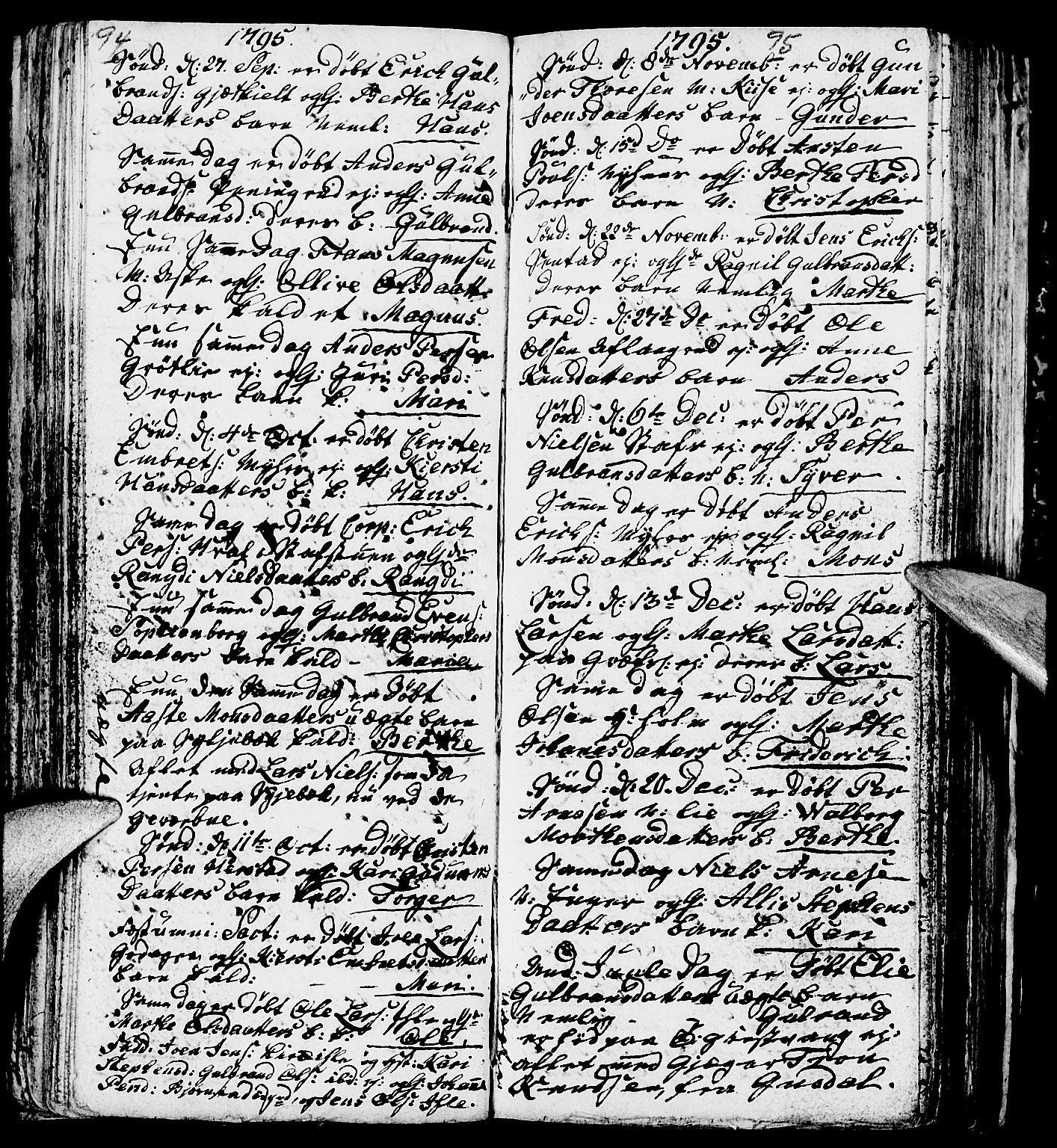 Nes prestekontor, Hedmark, AV/SAH-PREST-020/L/La/L0002: Parish register (copy) no. 2, 1785-1813, p. 94-95