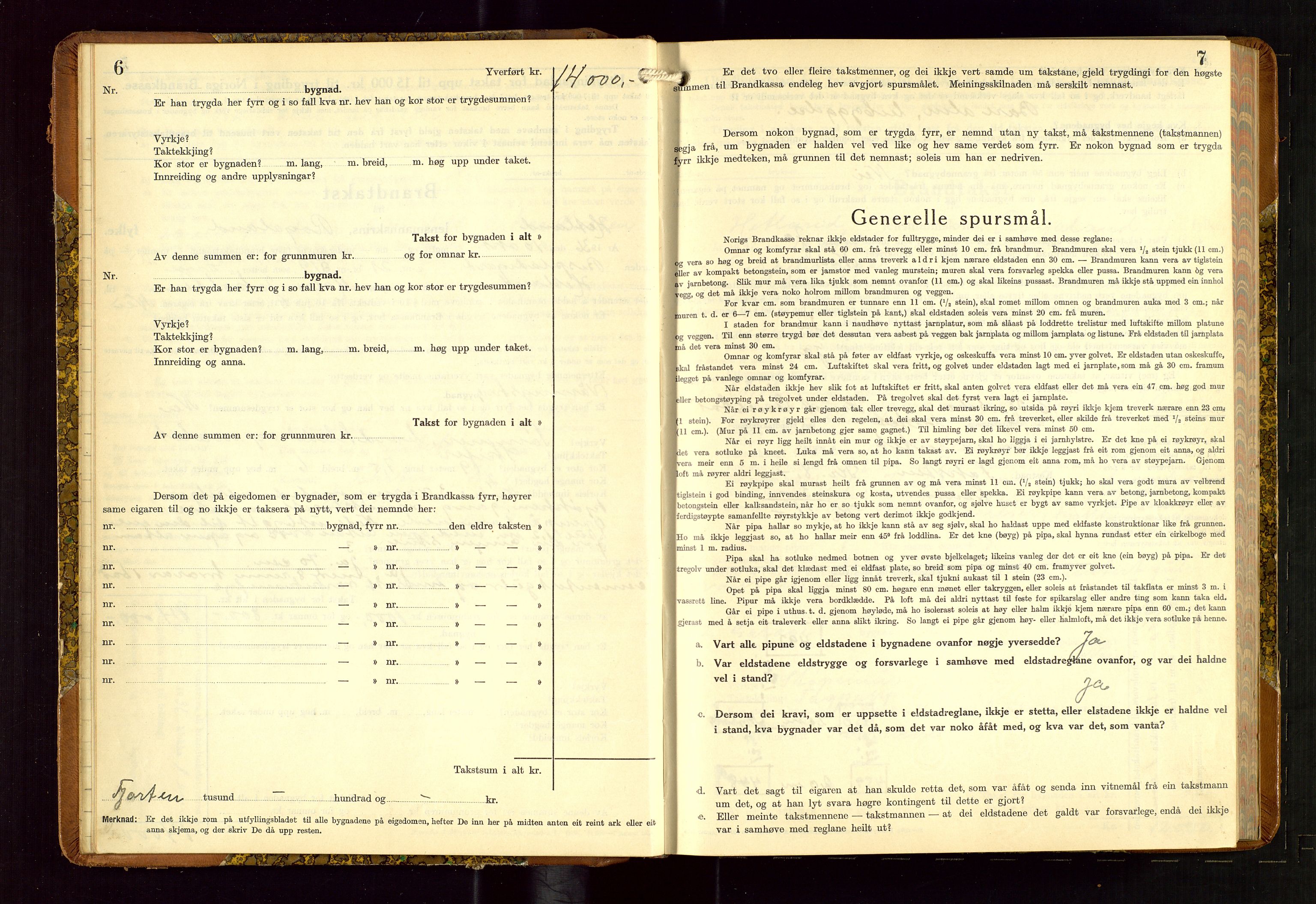 Hetland lensmannskontor, SAST/A-100101/Gob/L0005: "Brandtakstprotokoll", 1936-1938, p. 6-7