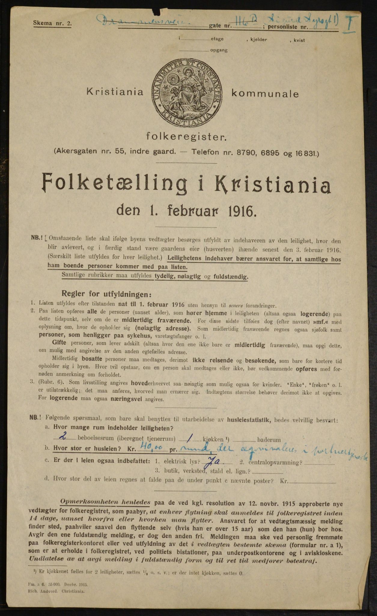 OBA, Municipal Census 1916 for Kristiania, 1916, p. 97528