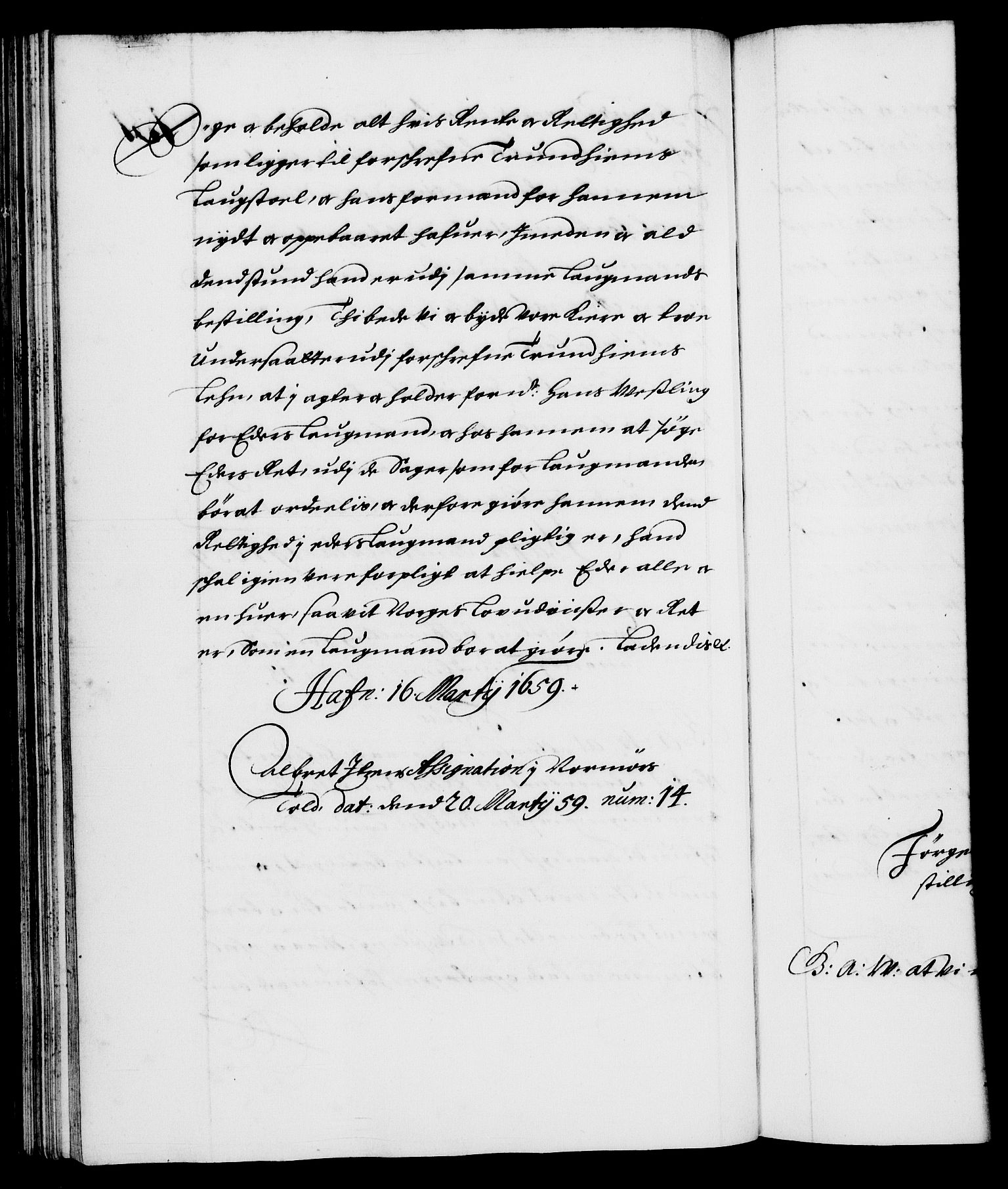 Danske Kanselli 1572-1799, RA/EA-3023/F/Fc/Fca/Fcaa/L0009: Norske registre (mikrofilm), 1657-1660, p. 131b