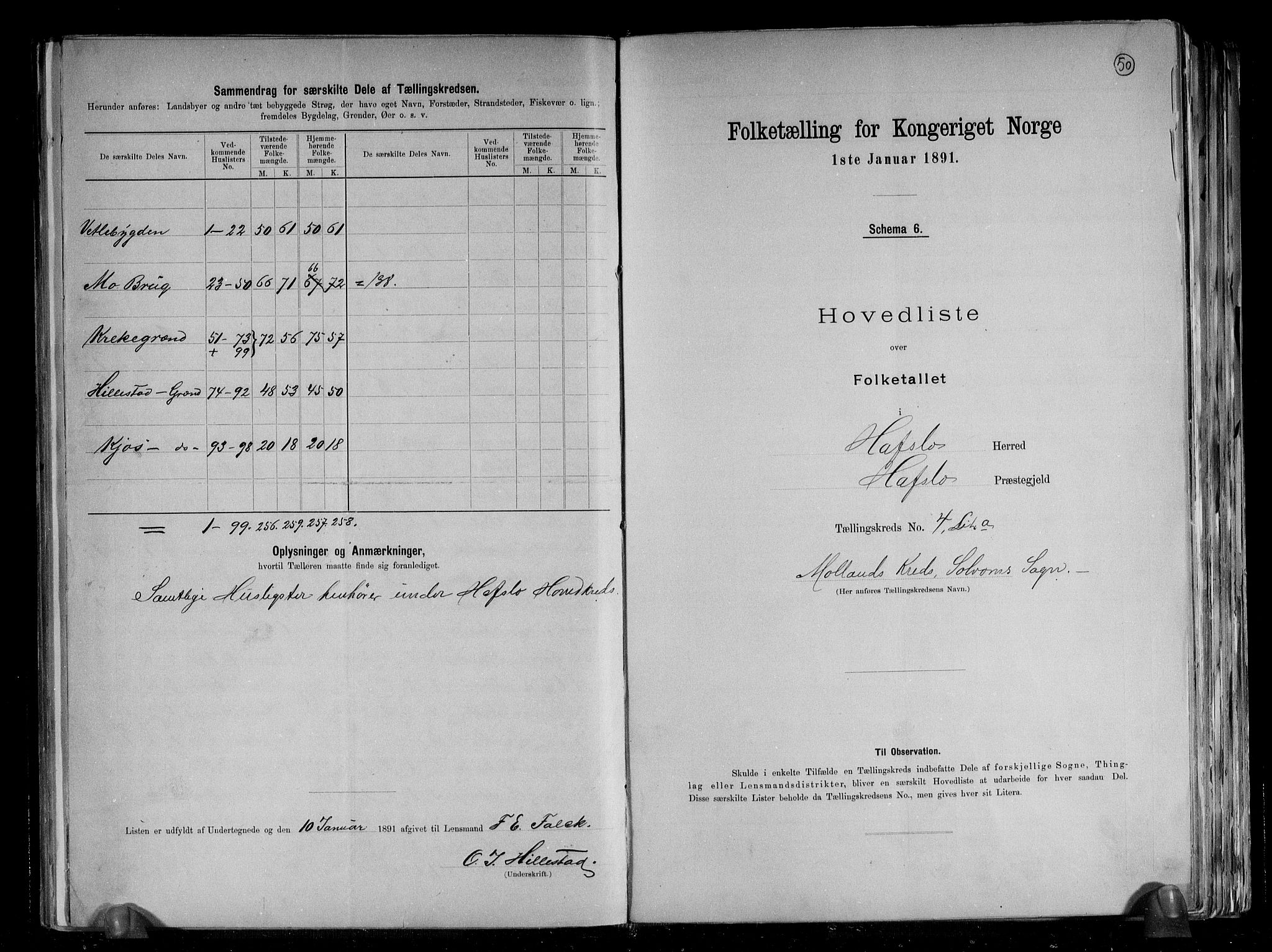 RA, 1891 census for 1425 Hafslo, 1891, p. 12