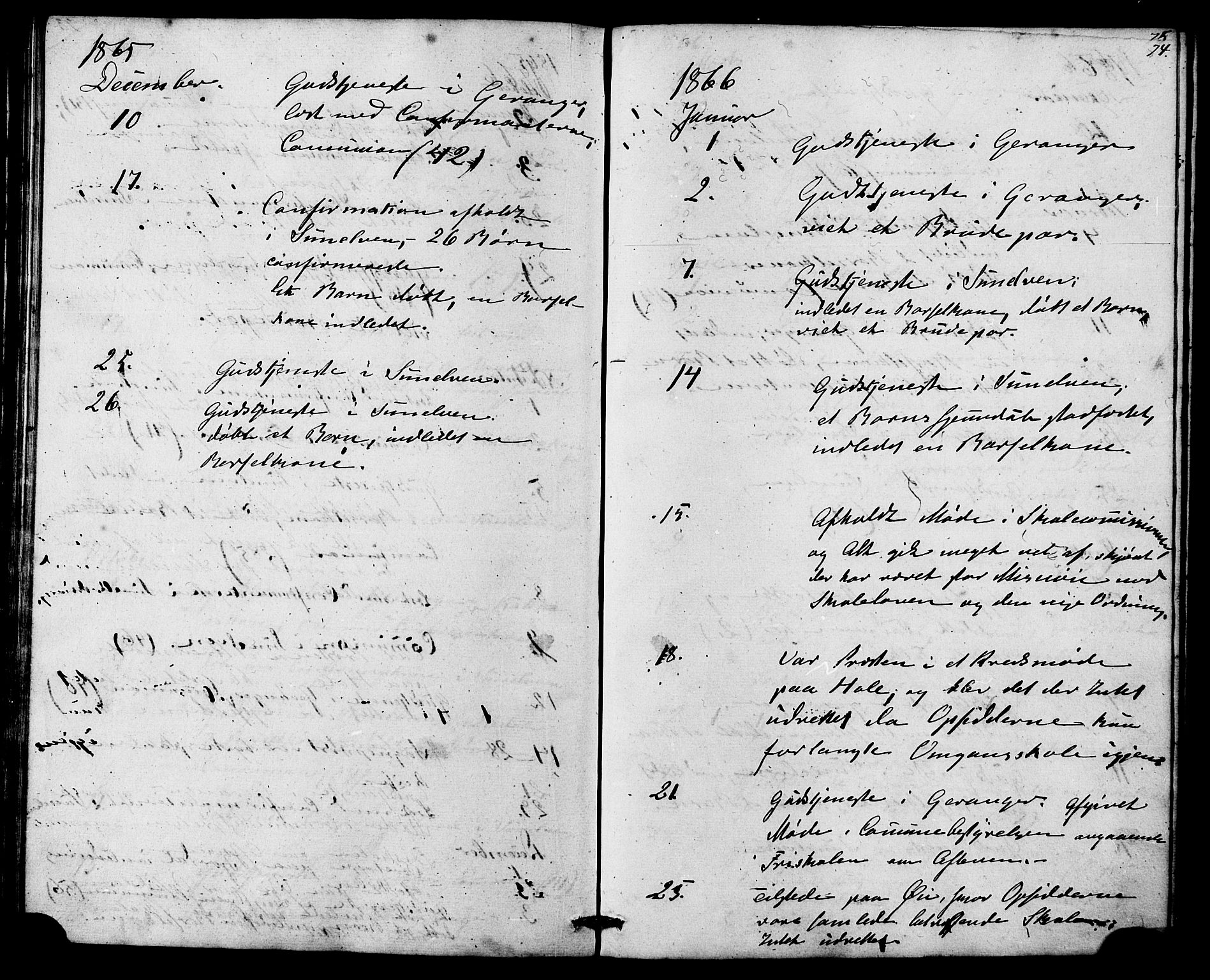Ministerialprotokoller, klokkerbøker og fødselsregistre - Møre og Romsdal, SAT/A-1454/517/L0225: Parish register (official) no. 517A05, 1858-1871, p. 74