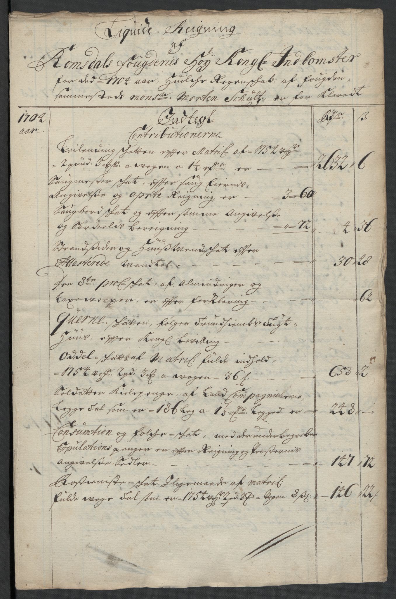 Rentekammeret inntil 1814, Reviderte regnskaper, Fogderegnskap, AV/RA-EA-4092/R55/L3656: Fogderegnskap Romsdal, 1703-1705, p. 163