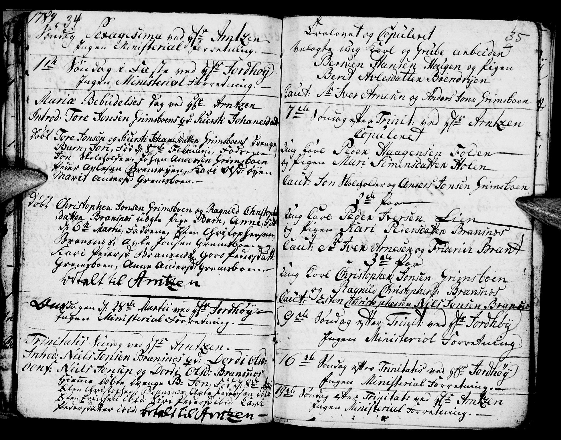 Tynset prestekontor, SAH/PREST-058/H/Ha/Haa/L0011: Parish register (official) no. 11, 1779-1790, p. 34-35