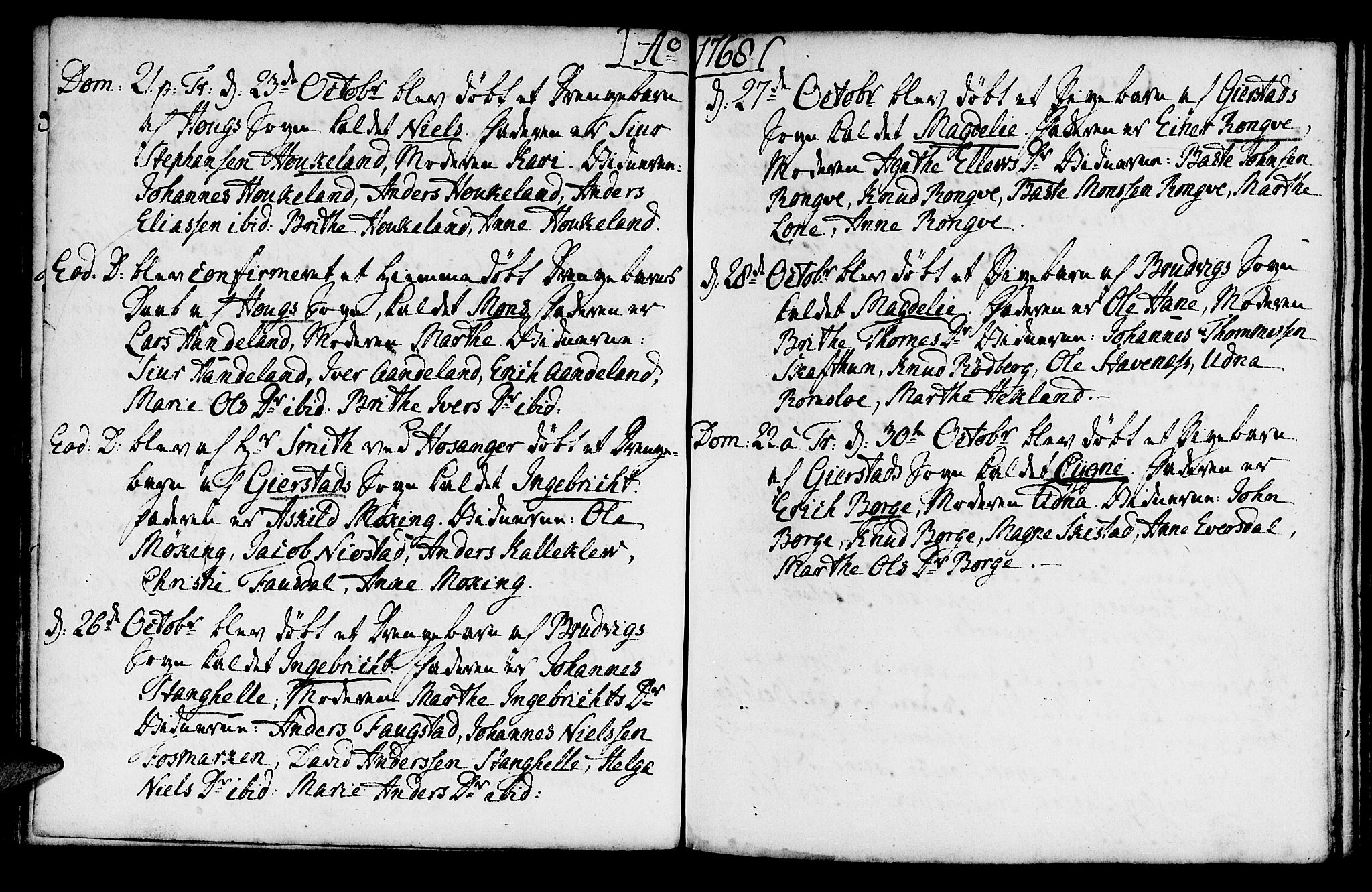 Haus sokneprestembete, AV/SAB-A-75601/H/Haa: Parish register (official) no. A 8, 1754-1769, p. 127