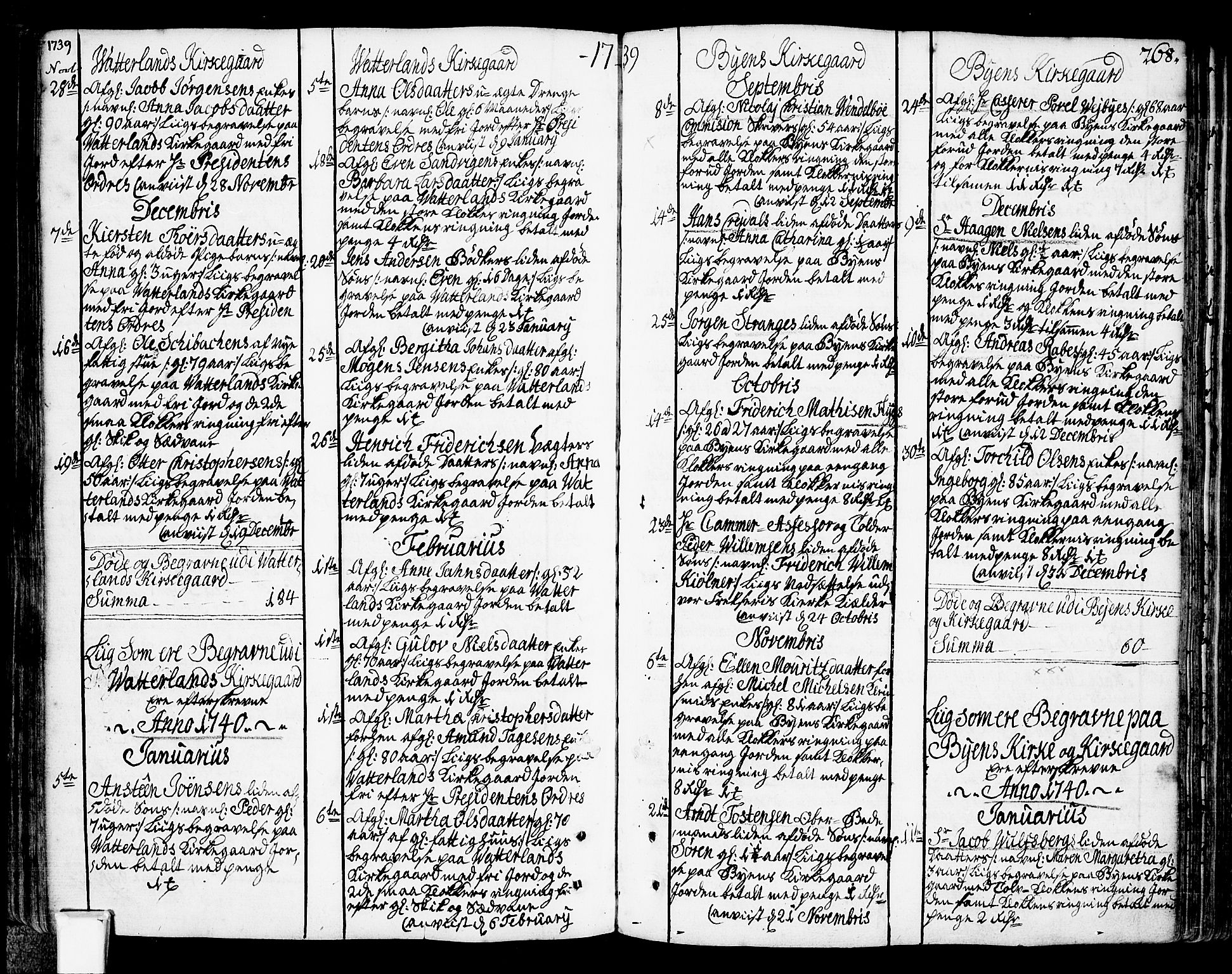 Oslo domkirke Kirkebøker, SAO/A-10752/F/Fa/L0003: Parish register (official) no. 3, 1731-1743, p. 268
