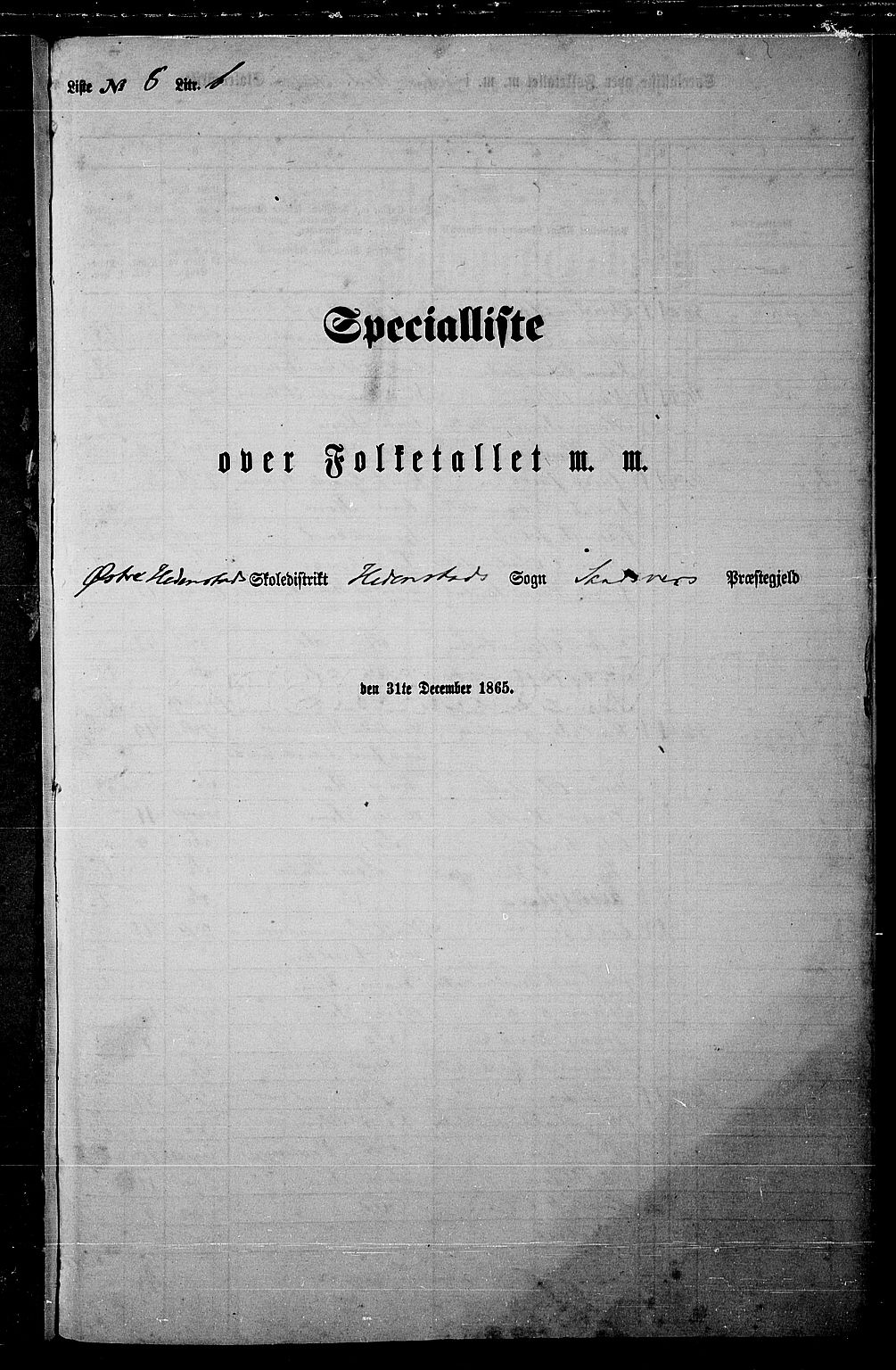 RA, 1865 census for Sandsvær, 1865, p. 183