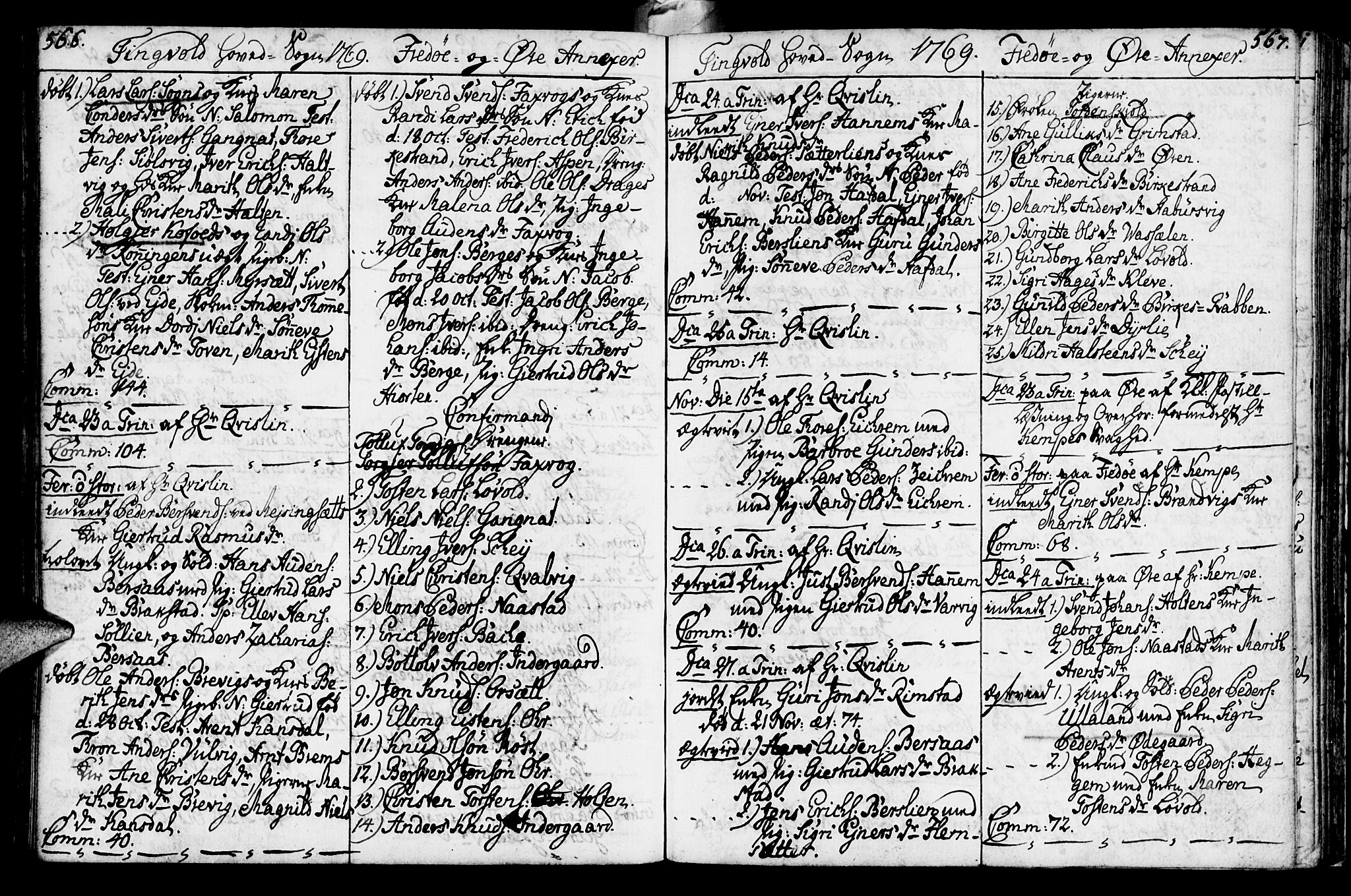 Ministerialprotokoller, klokkerbøker og fødselsregistre - Møre og Romsdal, AV/SAT-A-1454/586/L0979: Parish register (official) no. 586A05, 1751-1776, p. 566-567