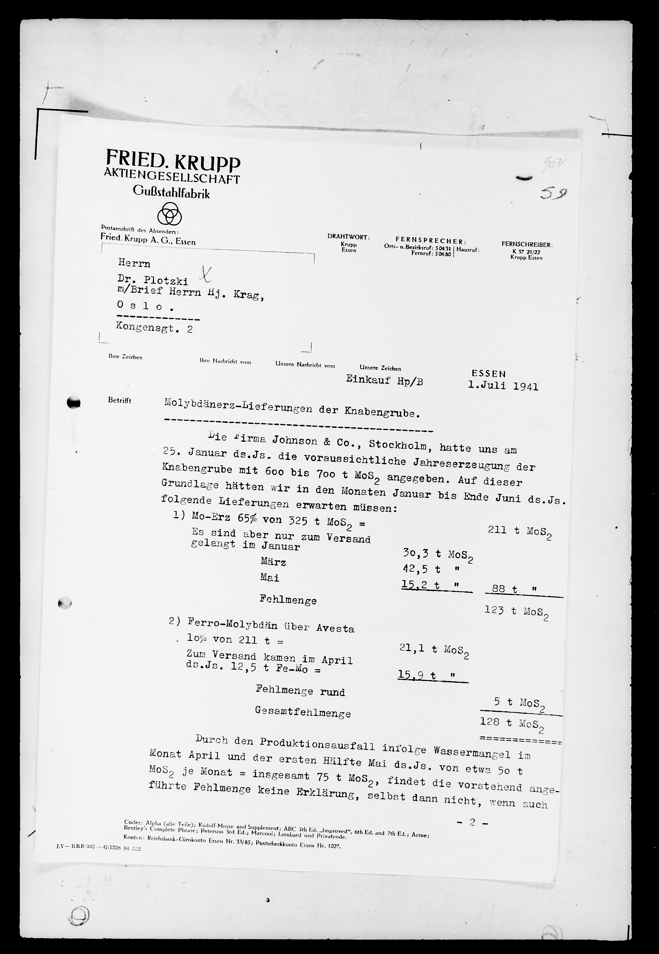 Documents Section, AV/RA-RAFA-2200/V/L0071: Film med FO IIs bestillingsnummer., 1940-1945, p. 214