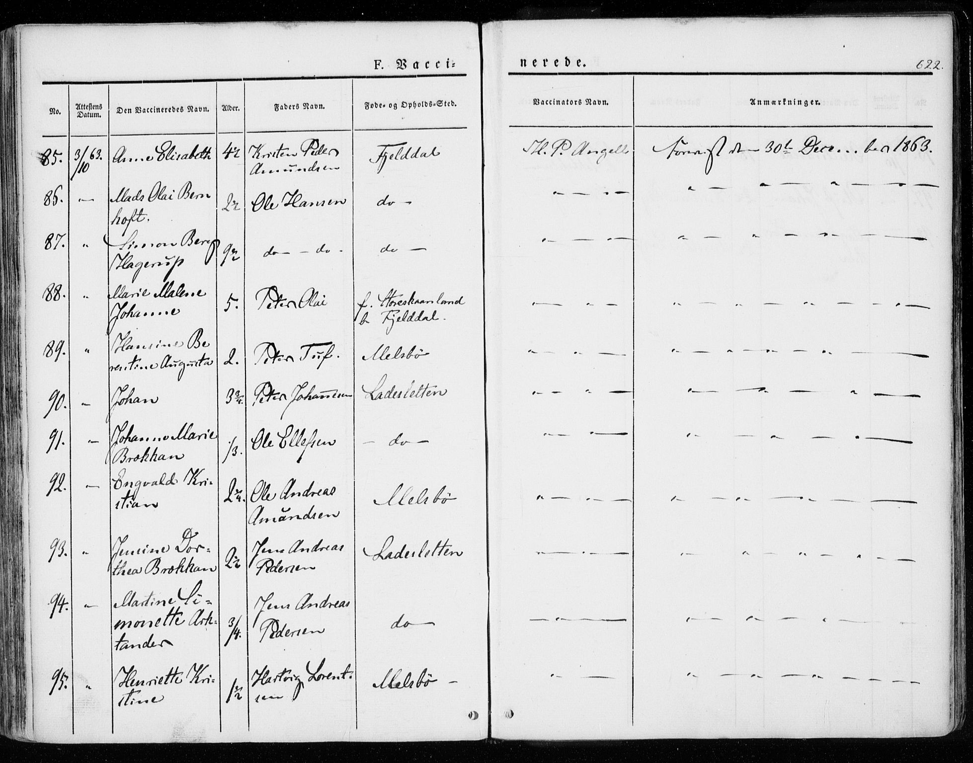 Ministerialprotokoller, klokkerbøker og fødselsregistre - Nordland, AV/SAT-A-1459/872/L1033: Parish register (official) no. 872A08, 1840-1863, p. 622