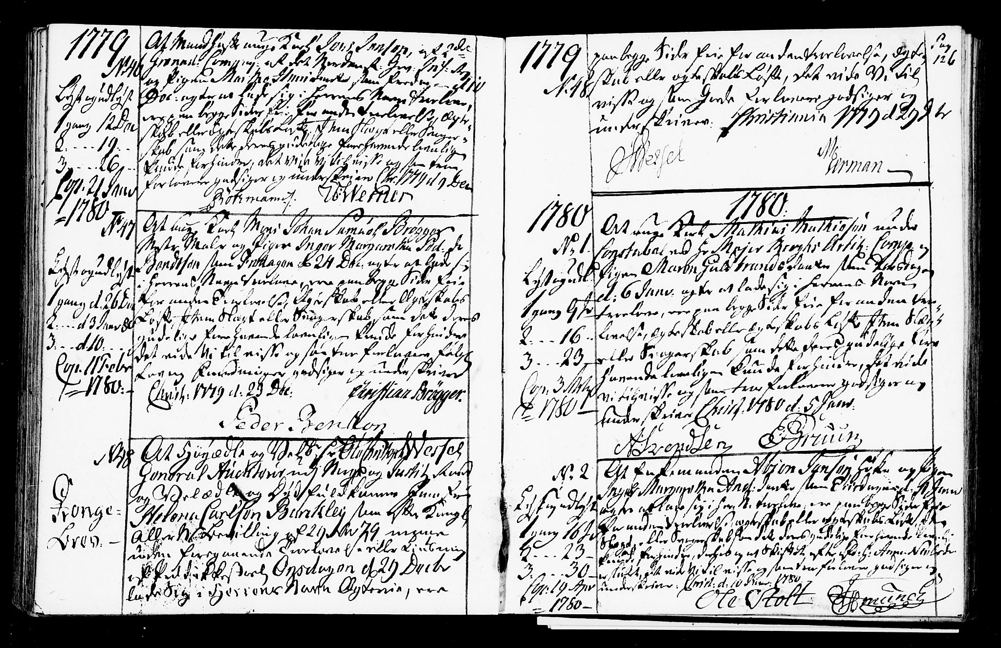 Oslo domkirke Kirkebøker, SAO/A-10752/L/La/L0009: Best man's statements no. 9, 1770-1784, p. 126