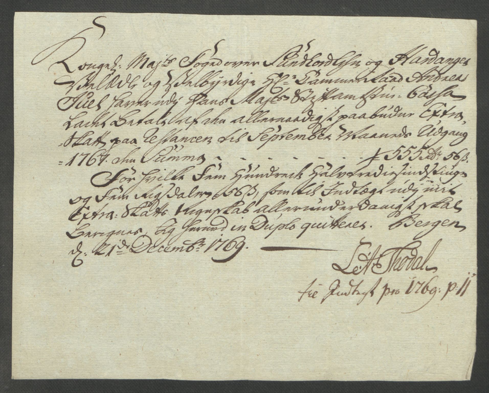 Rentekammeret inntil 1814, Reviderte regnskaper, Fogderegnskap, AV/RA-EA-4092/R48/L3136: Ekstraskatten Sunnhordland og Hardanger, 1762-1772, p. 202