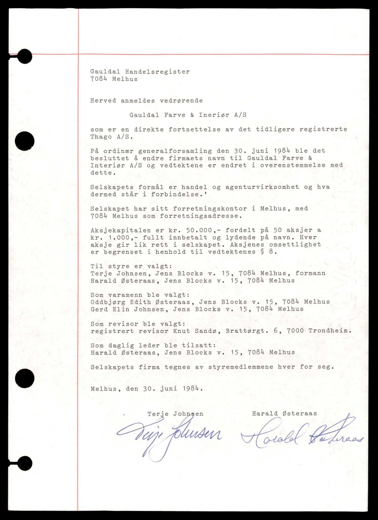 Gauldal sorenskriveri, AV/SAT-A-0014/2/J/Jd/Jde/L0008: Bilag, 1984, p. 5