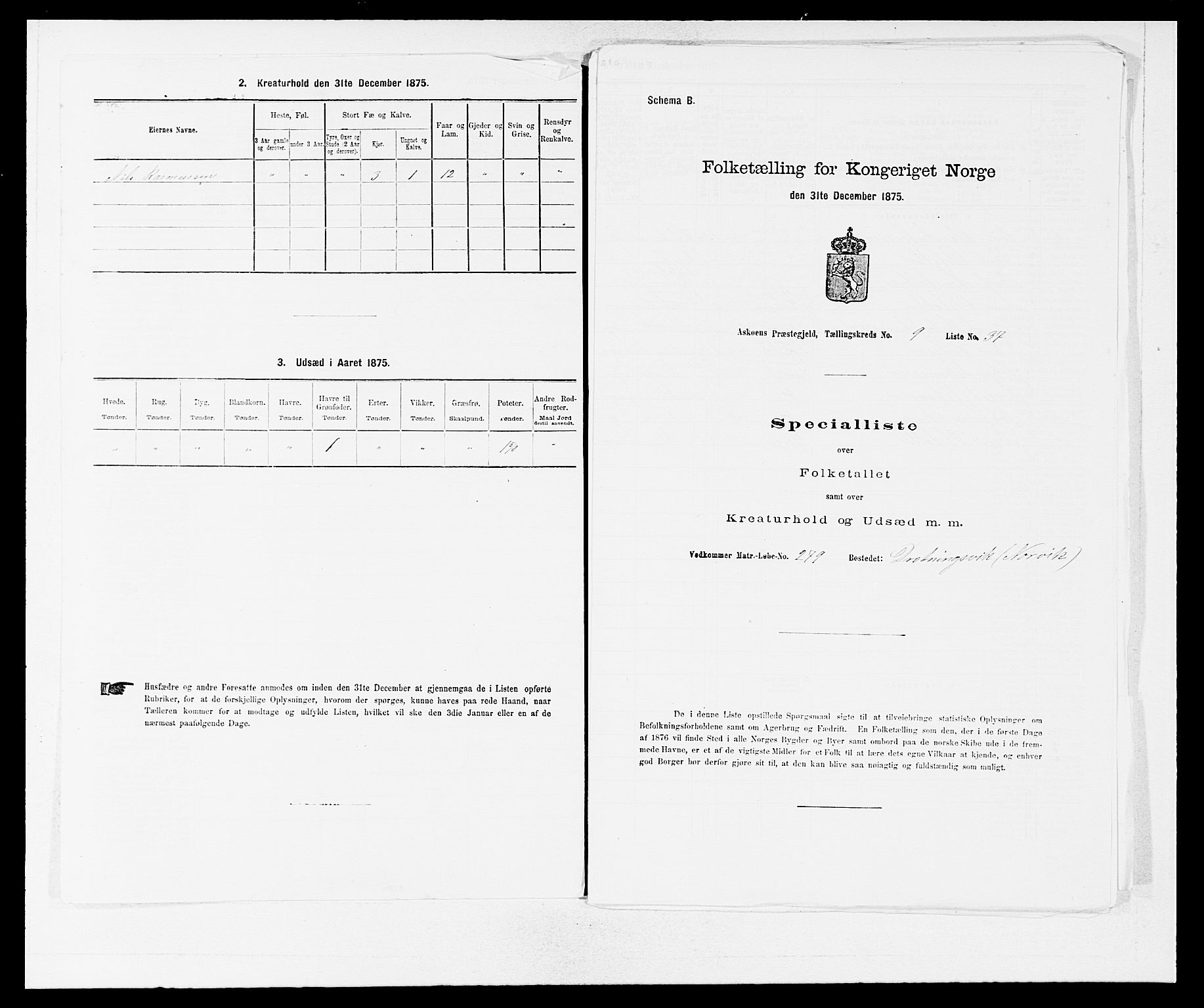 SAB, 1875 census for 1247P Askøy, 1875, p. 1340