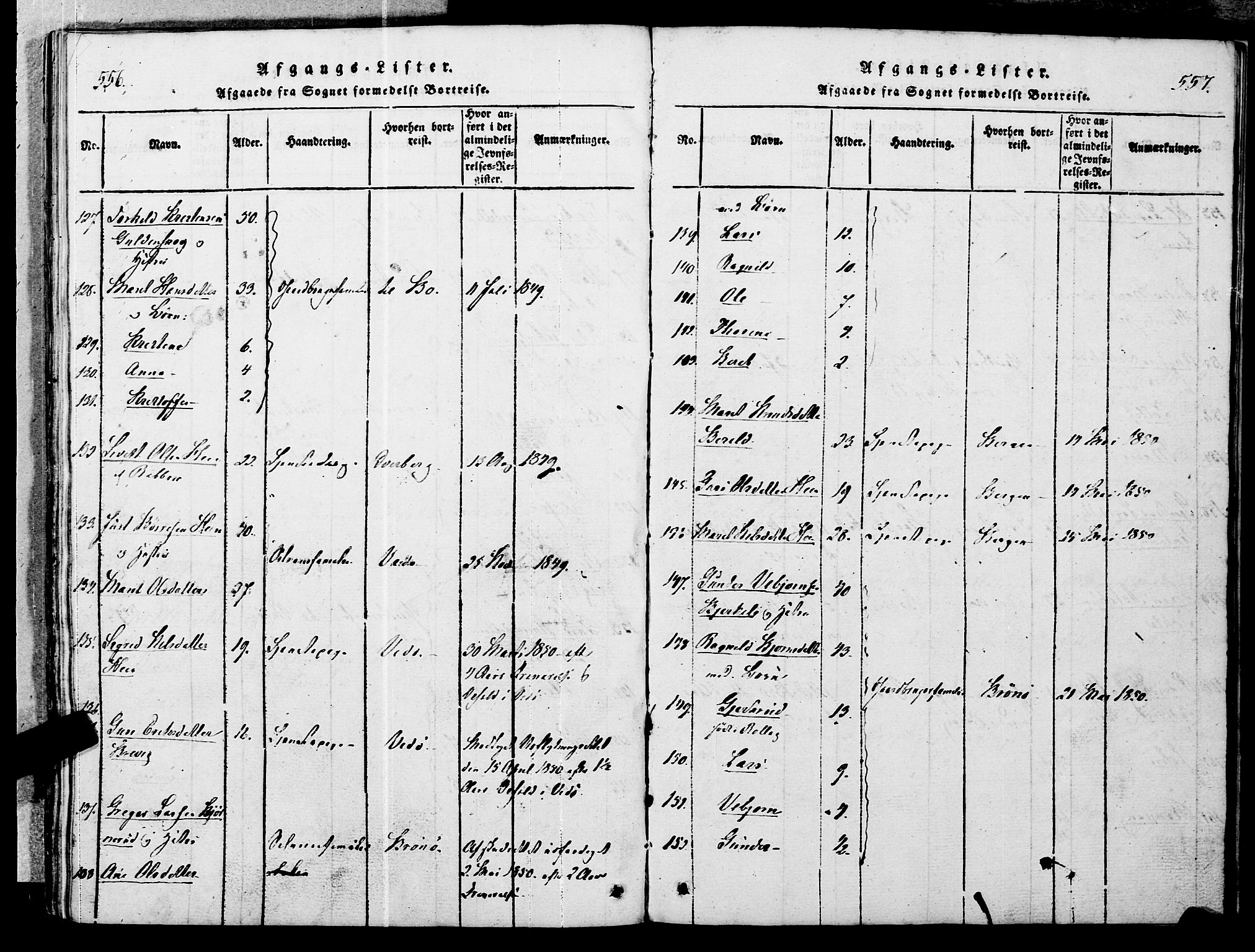 Ministerialprotokoller, klokkerbøker og fødselsregistre - Møre og Romsdal, SAT/A-1454/545/L0585: Parish register (official) no. 545A01, 1818-1853, p. 556-557