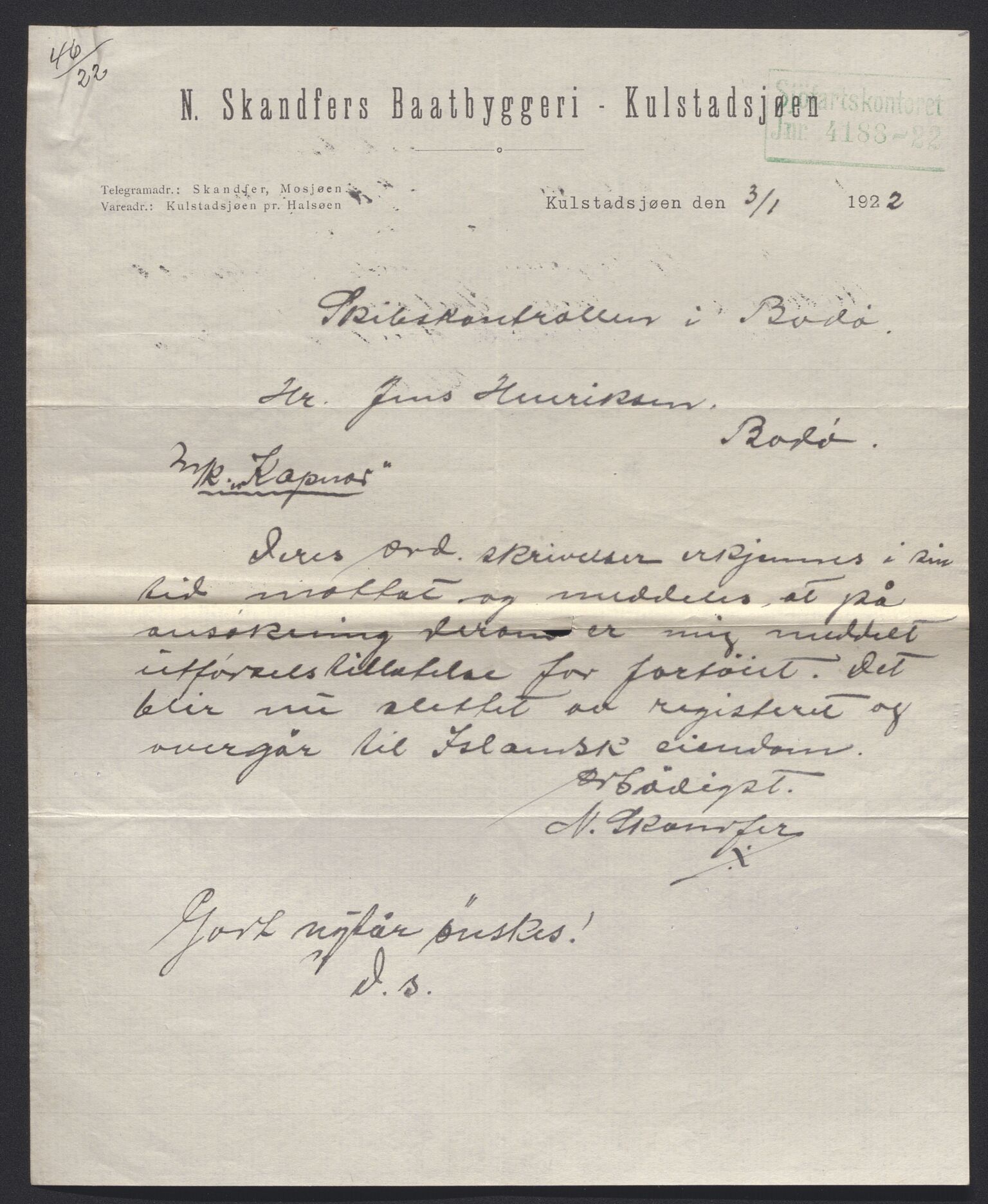 Sjøfartsdirektoratet med forløpere, skipsmapper slettede skip, AV/RA-S-4998/F/Fa/L0588: --, 1866-1928, p. 9