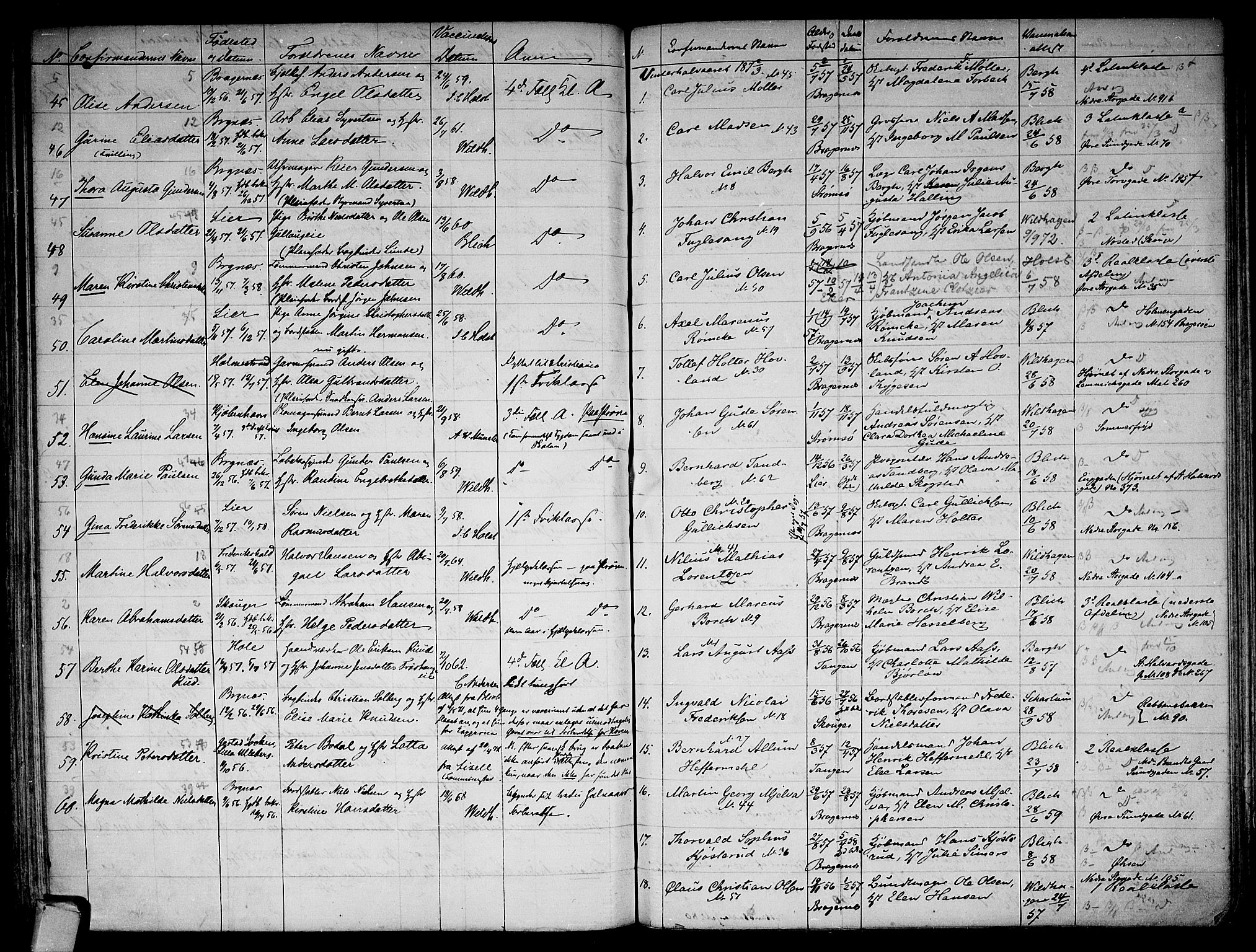 Bragernes kirkebøker, AV/SAKO-A-6/G/Ga/L0003: Parish register (copy) no. 3, 1864-1878