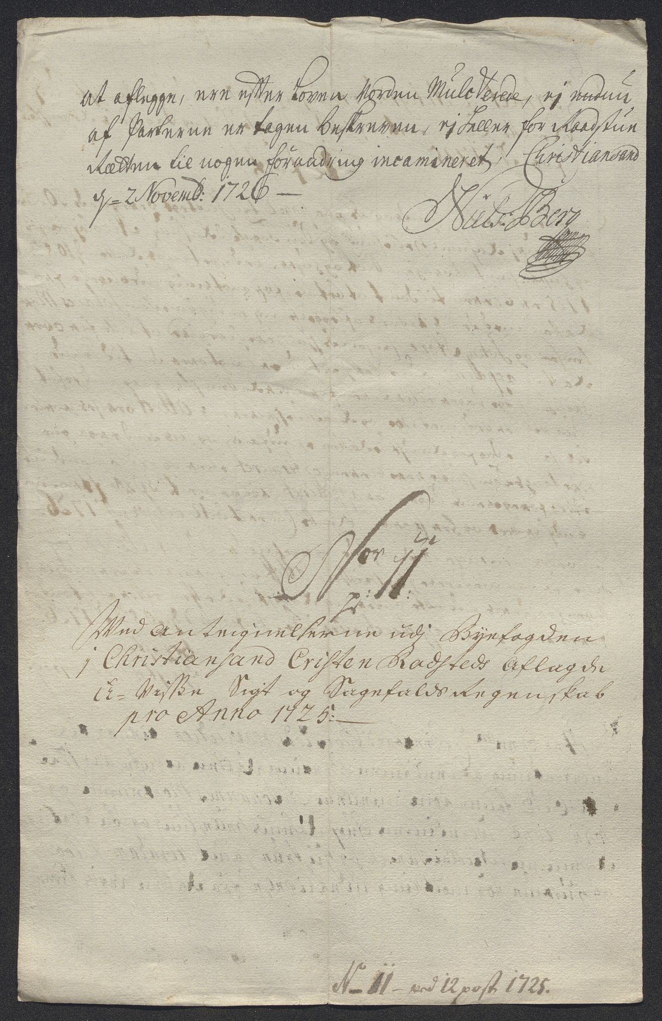 Rentekammeret inntil 1814, Reviderte regnskaper, Byregnskaper, AV/RA-EA-4066/R/Rm/L0286: [M19] Sikt og sakefall, 1719-1727, p. 493