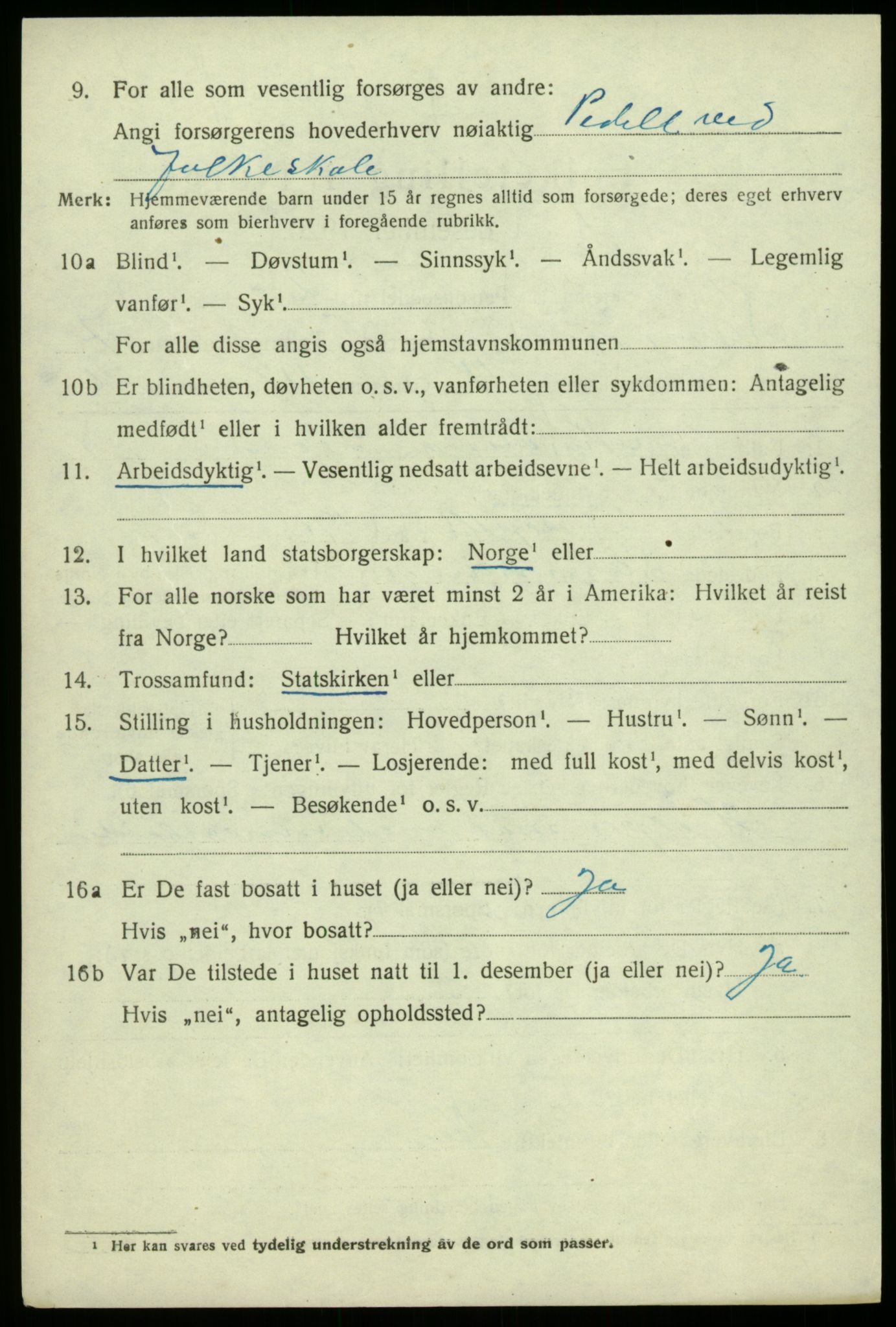 SAB, 1920 census for Samnanger, 1920, p. 2982