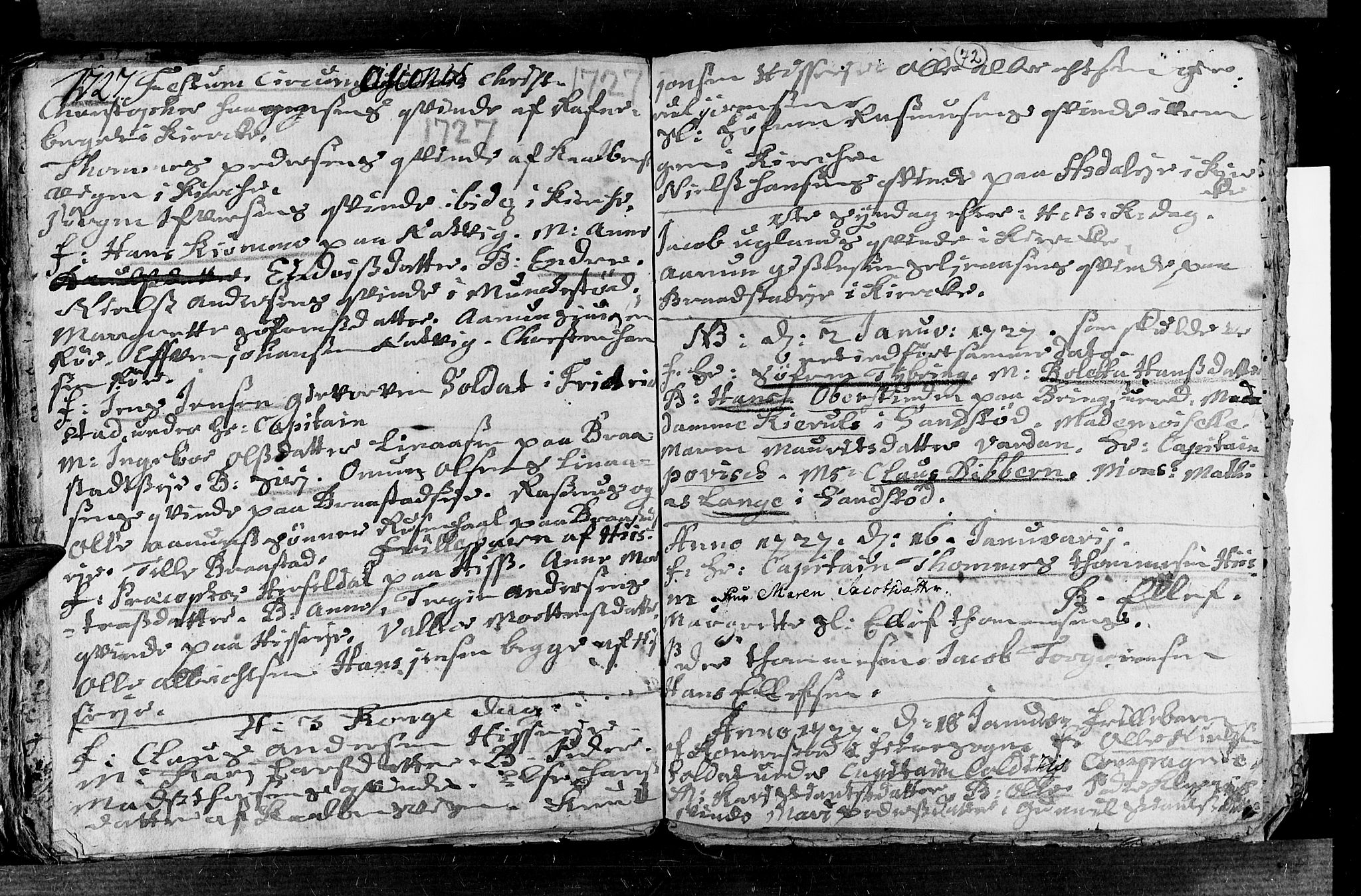 Øyestad sokneprestkontor, AV/SAK-1111-0049/F/Fa/L0003: Parish register (official) no. A 3, 1722-1730, p. 72