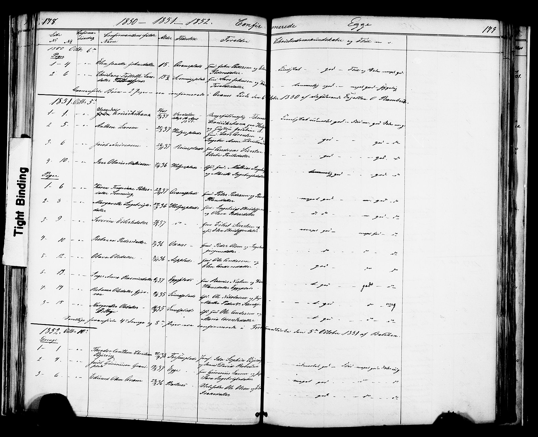 Ministerialprotokoller, klokkerbøker og fødselsregistre - Nord-Trøndelag, AV/SAT-A-1458/739/L0367: Parish register (official) no. 739A01 /3, 1838-1868, p. 178-179