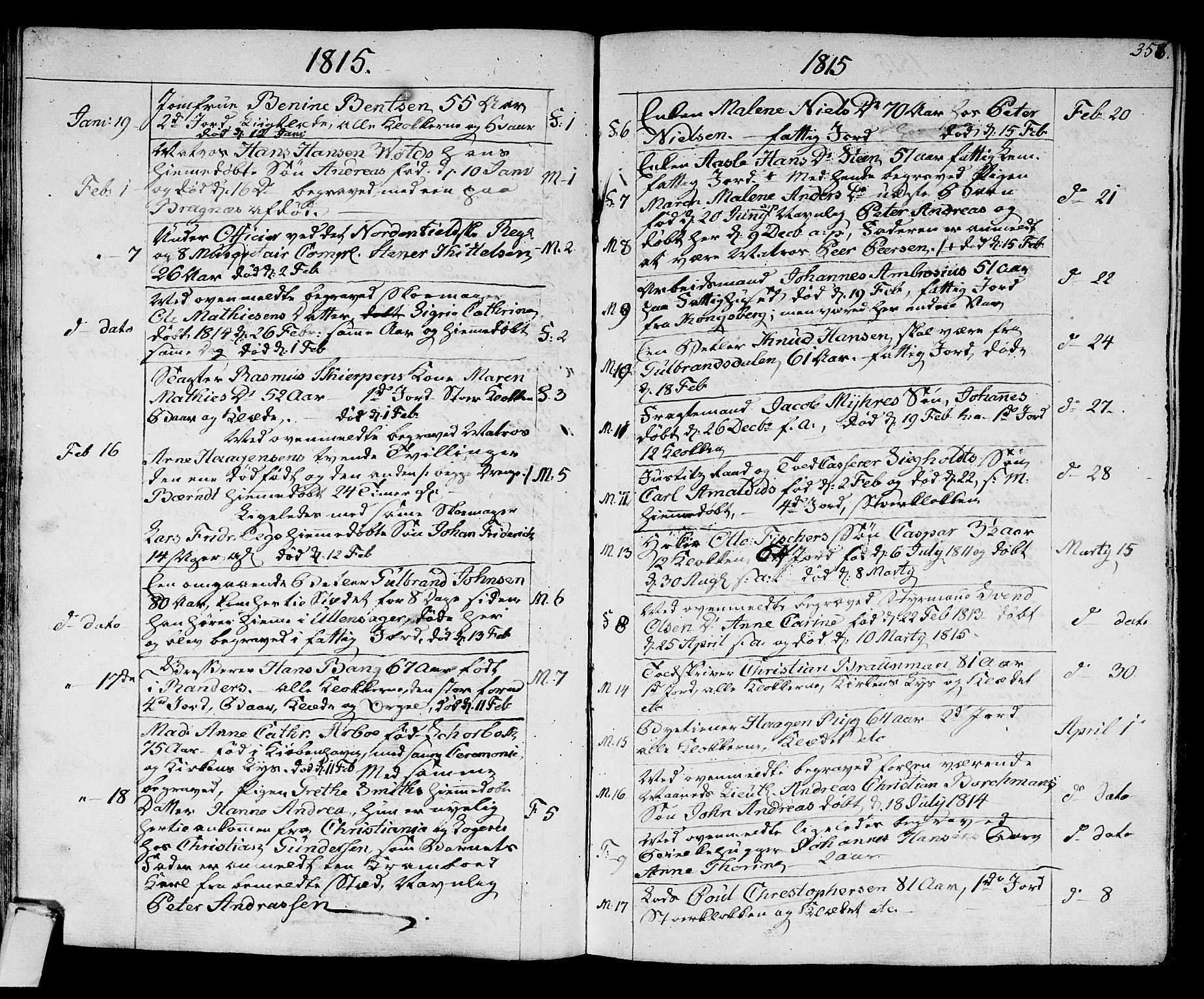 Strømsø kirkebøker, SAKO/A-246/F/Fa/L0010: Parish register (official) no. I 10, 1792-1822, p. 358