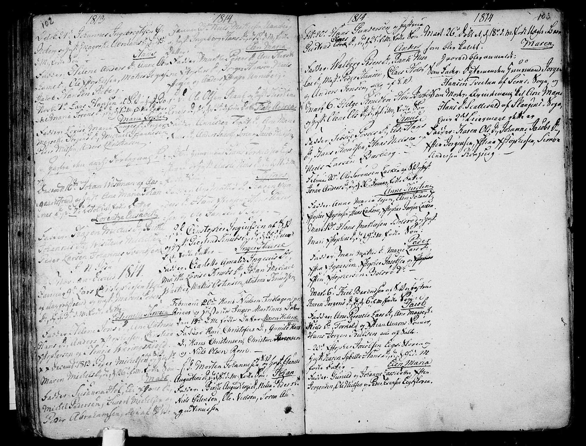 Sem kirkebøker, AV/SAKO-A-5/F/Fb/L0003: Parish register (official) no. II 3, 1792-1814, p. 102-103